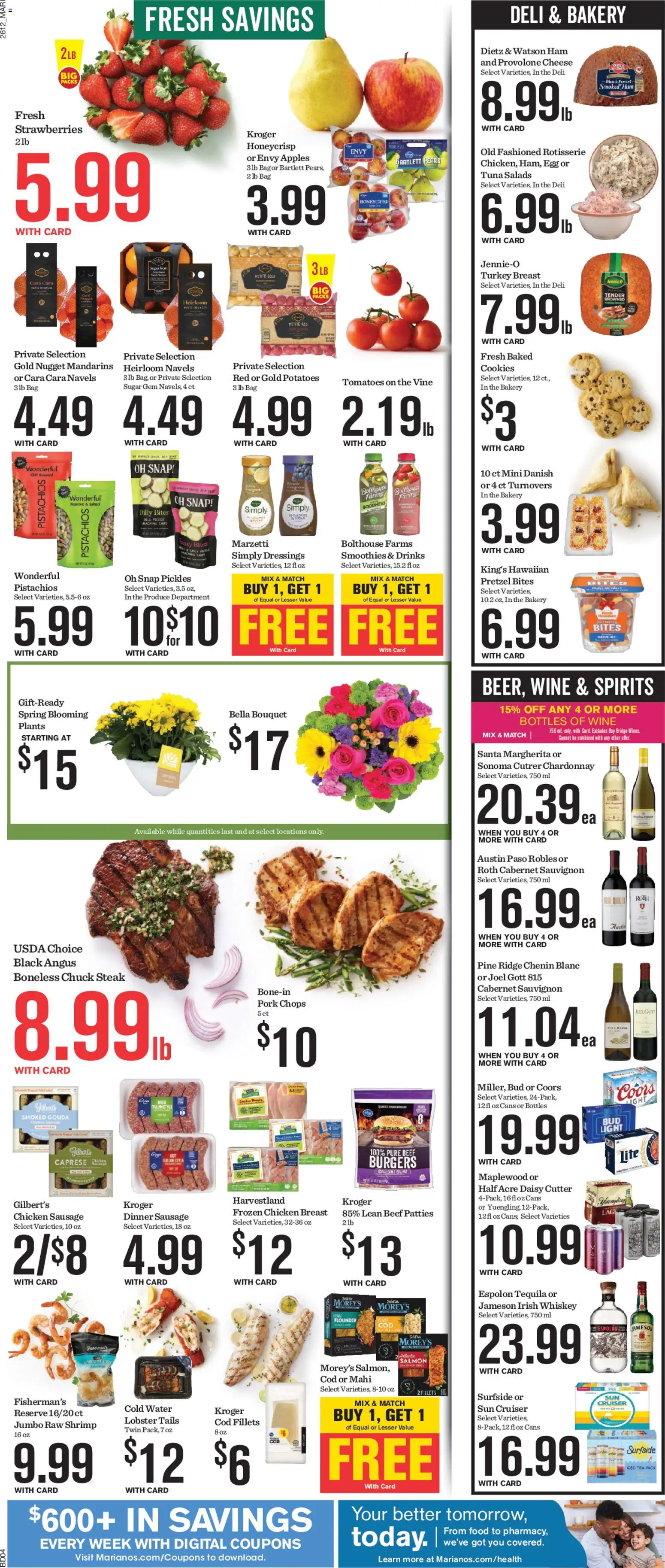 Mariano's Weekly Ad - valid from 22.04.2026 | Page: 6 | Products: Wine, Apples, Tomatoes, Cutter