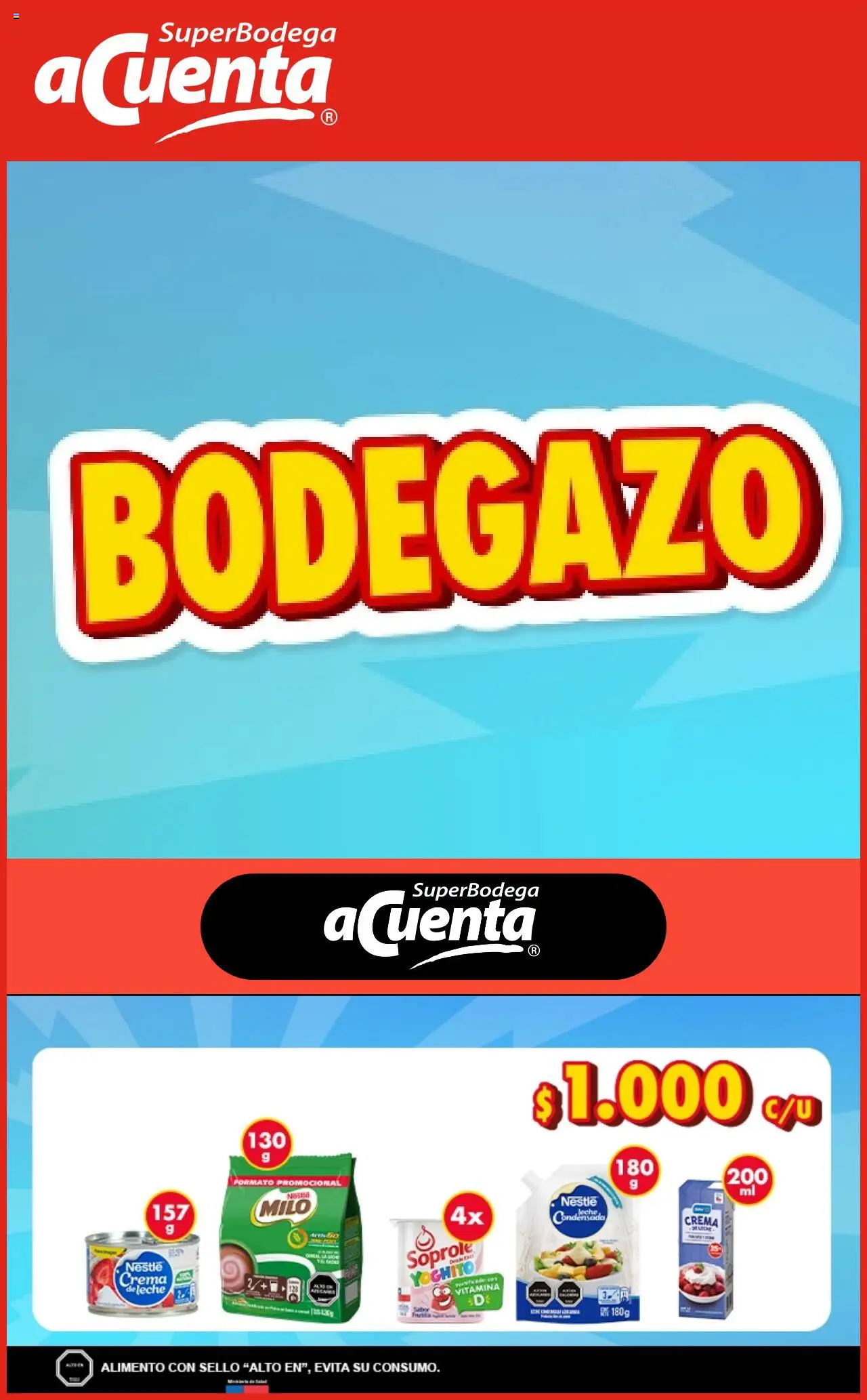 Super Bodega aCuenta ofertas  │ válido desde el 05.07.2025 | Página: 1 | Productos: Leche, Crema de leche, Crema