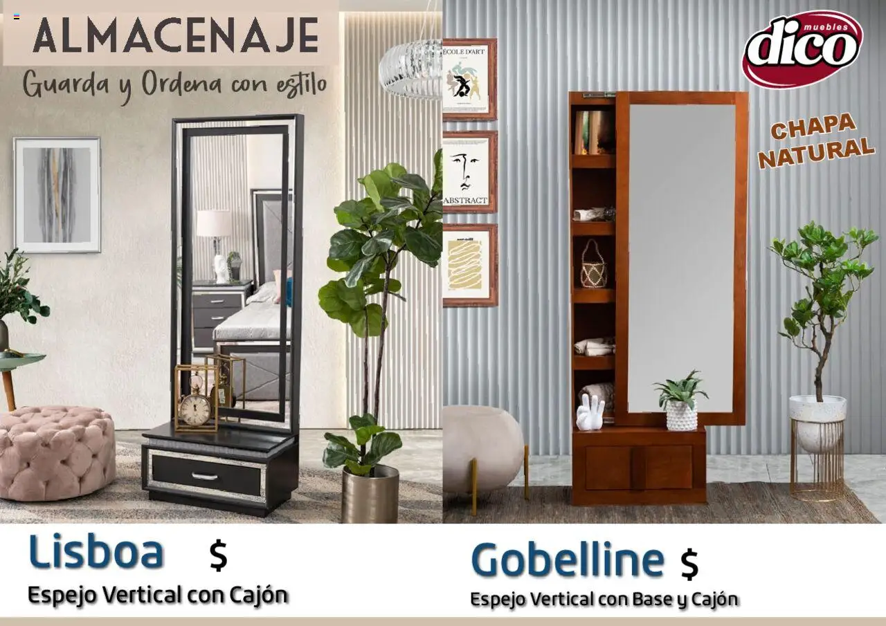 Nuevas ofertas de Muebles Dico válidas en toda la República Mexicana desde el 12.02.2025. ¡Encuentra las mejores ofertas en Muebles Dico catálogo Almacenaje! | Página: 61 | Productos: Chapa, Espejo