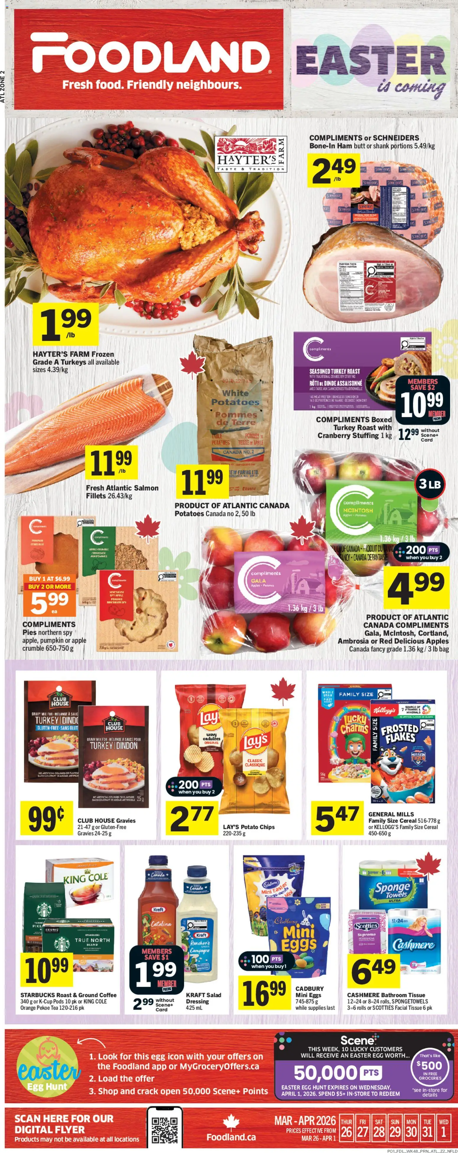 Foodland flyer valid from 26.03.2026 | Page: 3 | Products: Tea, Salad, Table, Pumpkin
