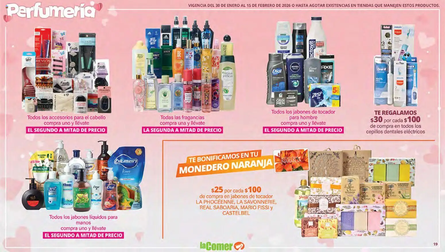 Nuevas ofertas de La Comer válidas en toda la República Mexicana desde el 30.01.2026. ¡Encuentra las mejores ofertas en La Comer folleto San Valentín! | Página: 19 | Productos: Monedero, Té
