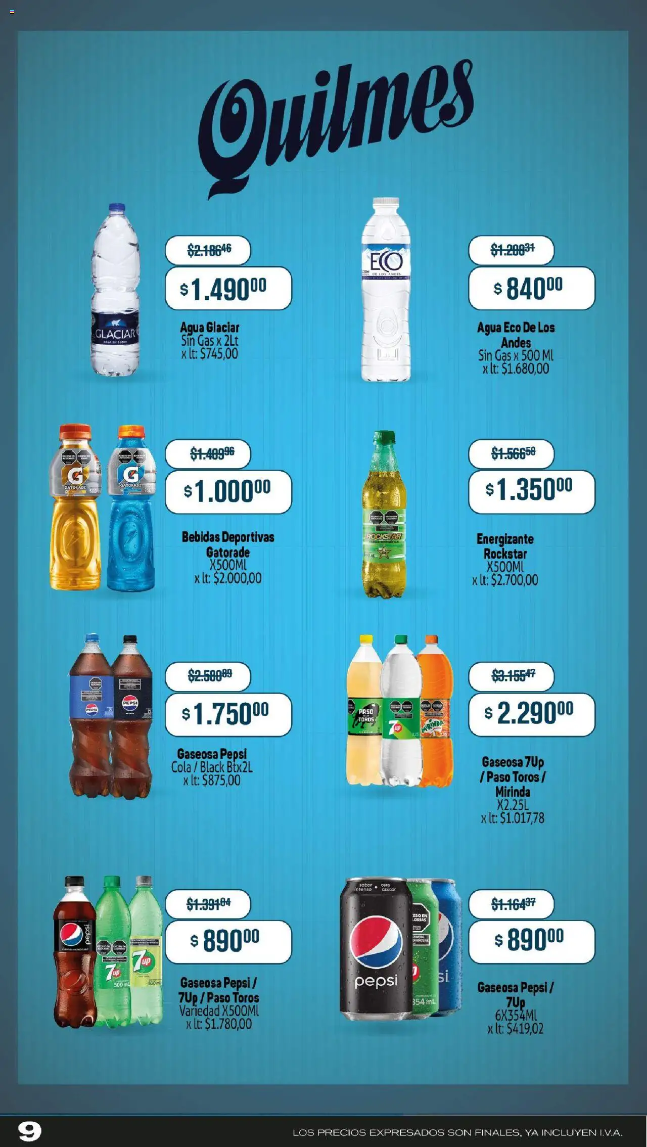 Makro ofertas │ válido desde el 02.10.2025 | Página: 9 | Productos: Gaseosa, Agua