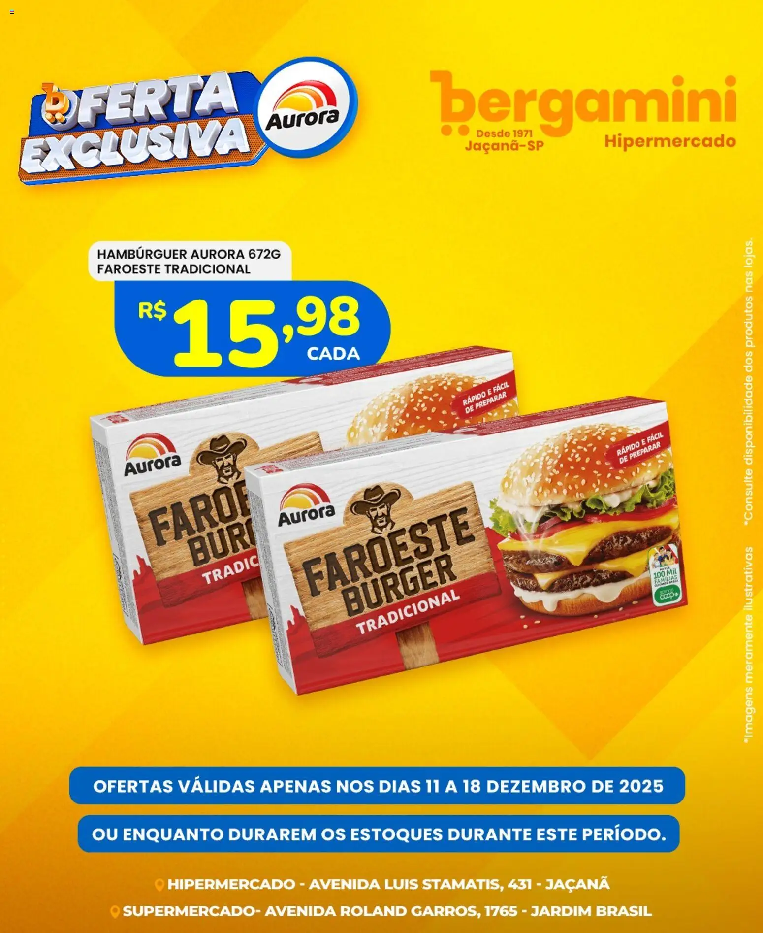 Supermercado Bergamini Folheto - válido de 11.12.2025 | Página: 8 | Produtos: Hambúrguer