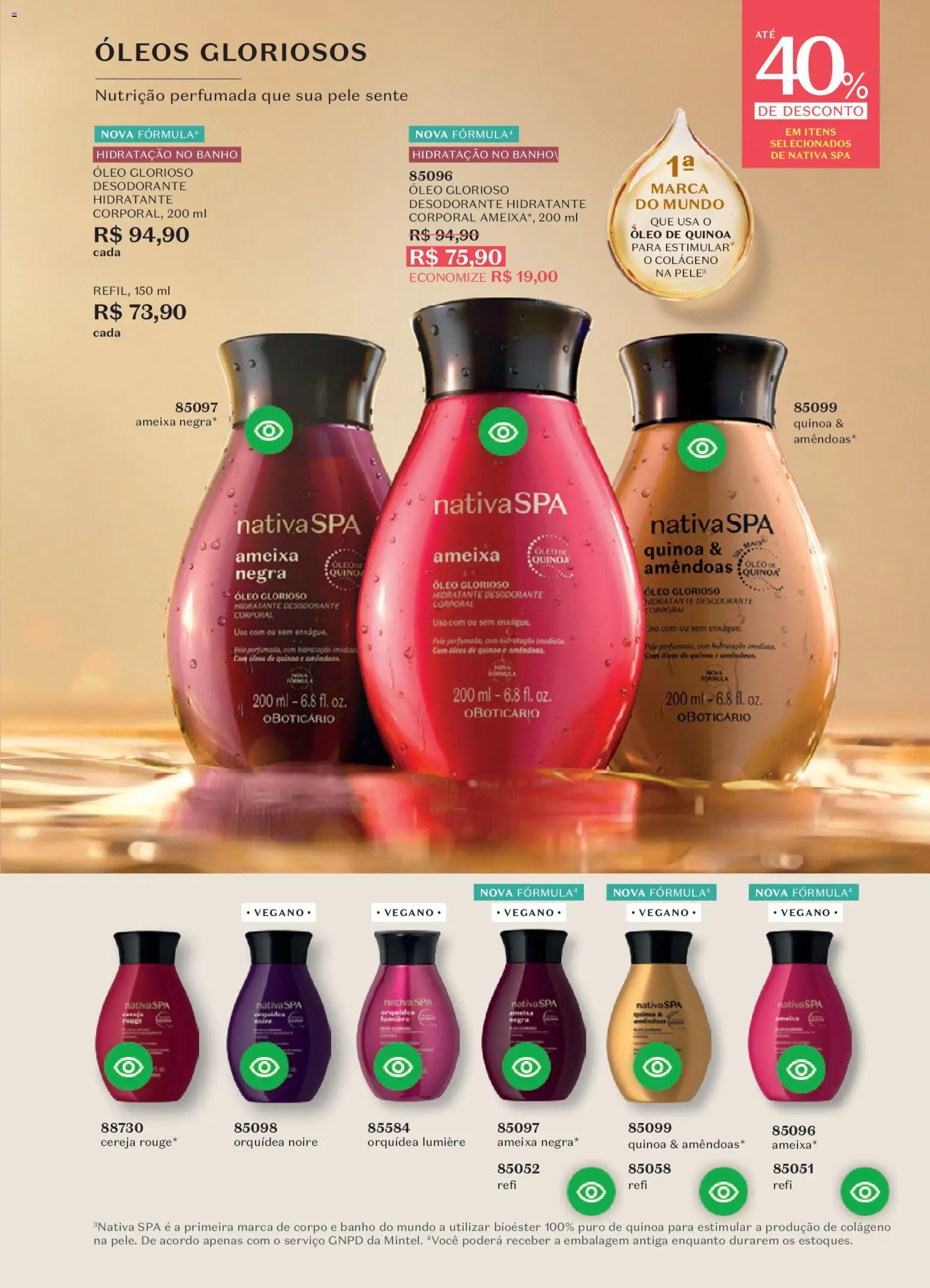 O Boticário Folheto - válido de 19.01.2026 | Página: 98 | Produtos: Colágeno, Desodorante, Óleo, Ameixa