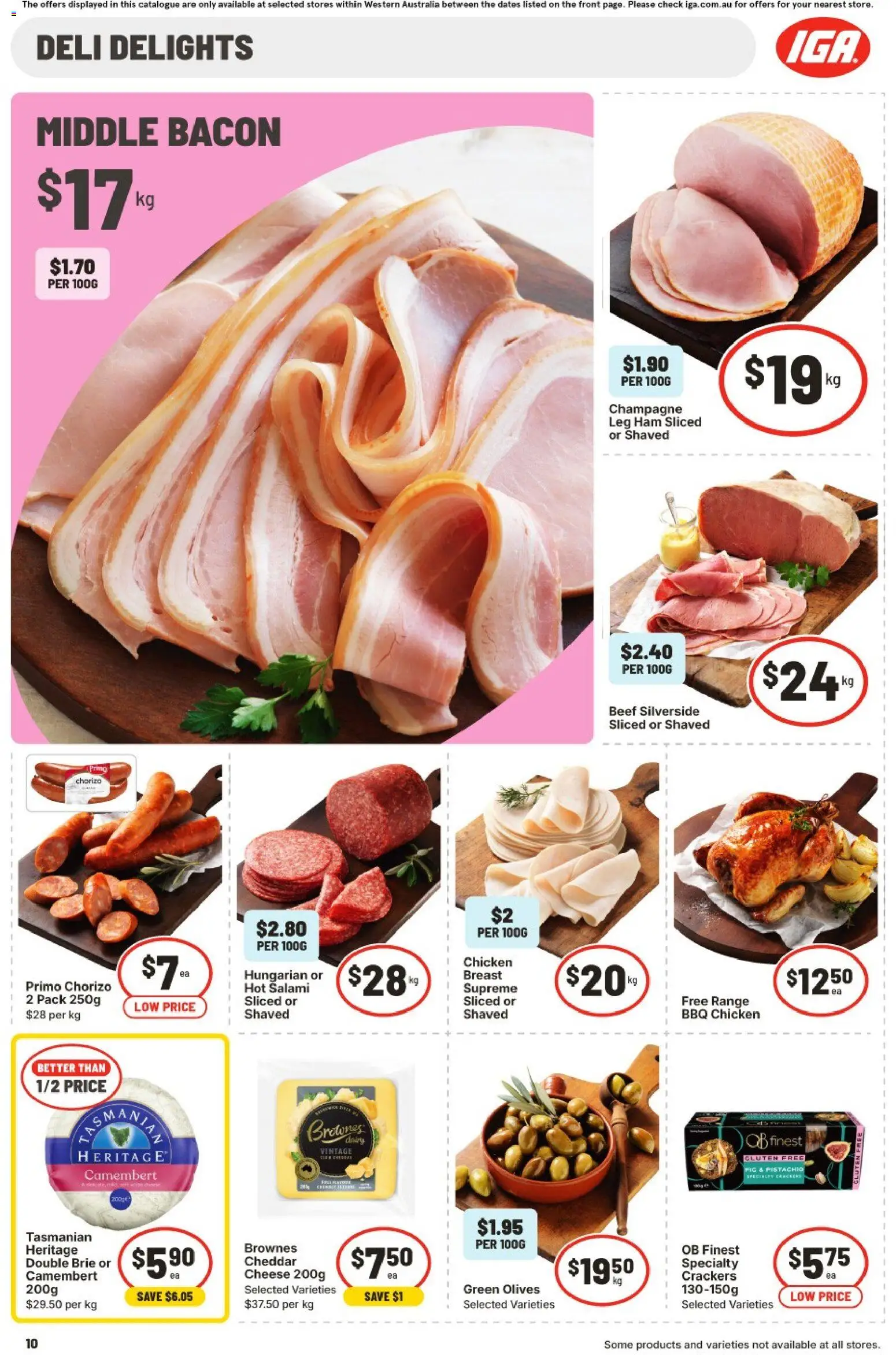 IGA catalogue - valid from 11.03.2026 | Page: 10 | Products: Bacon, Crackers, Cheese, Beef