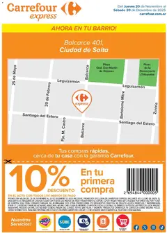 Vista previa Carrefour - Express | Balcarce 401, Ciudad de Salta  válido desde el 20.11.2025
