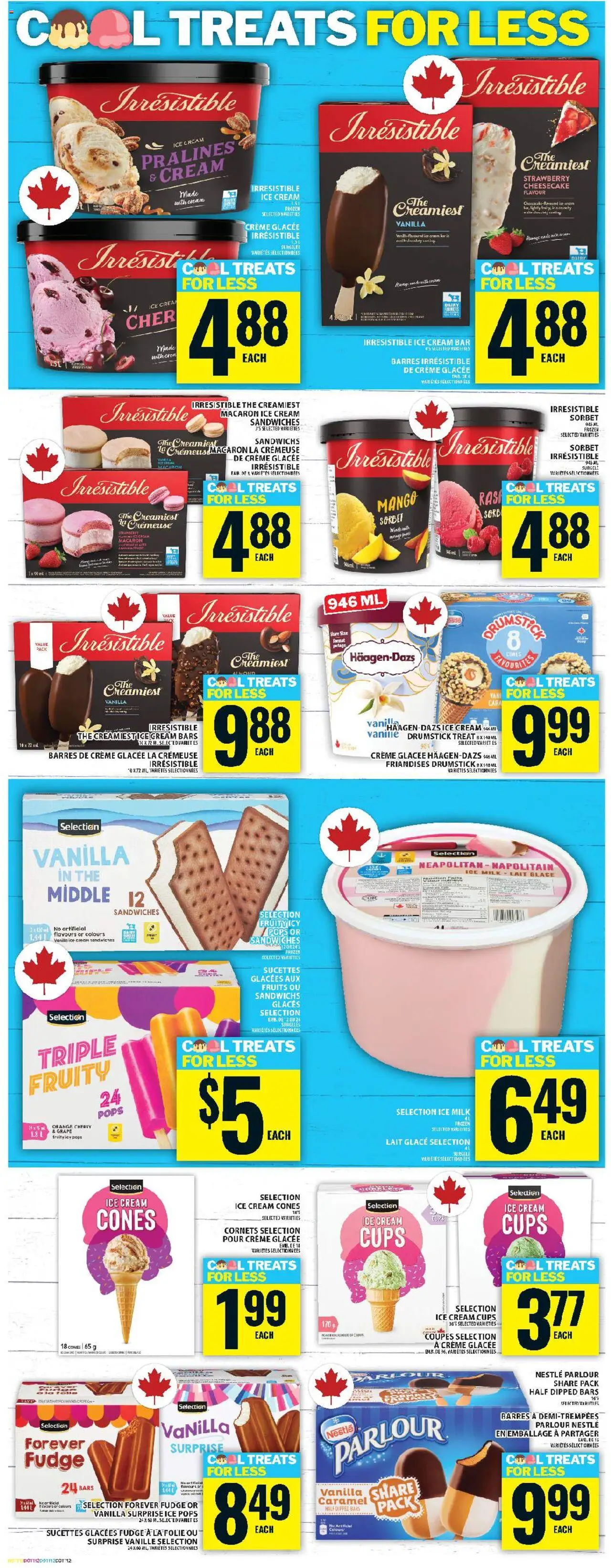 Food Basics flyer valid from 14.08.2025 | Page: 15 | Products: Cream, Ice cream, Milk