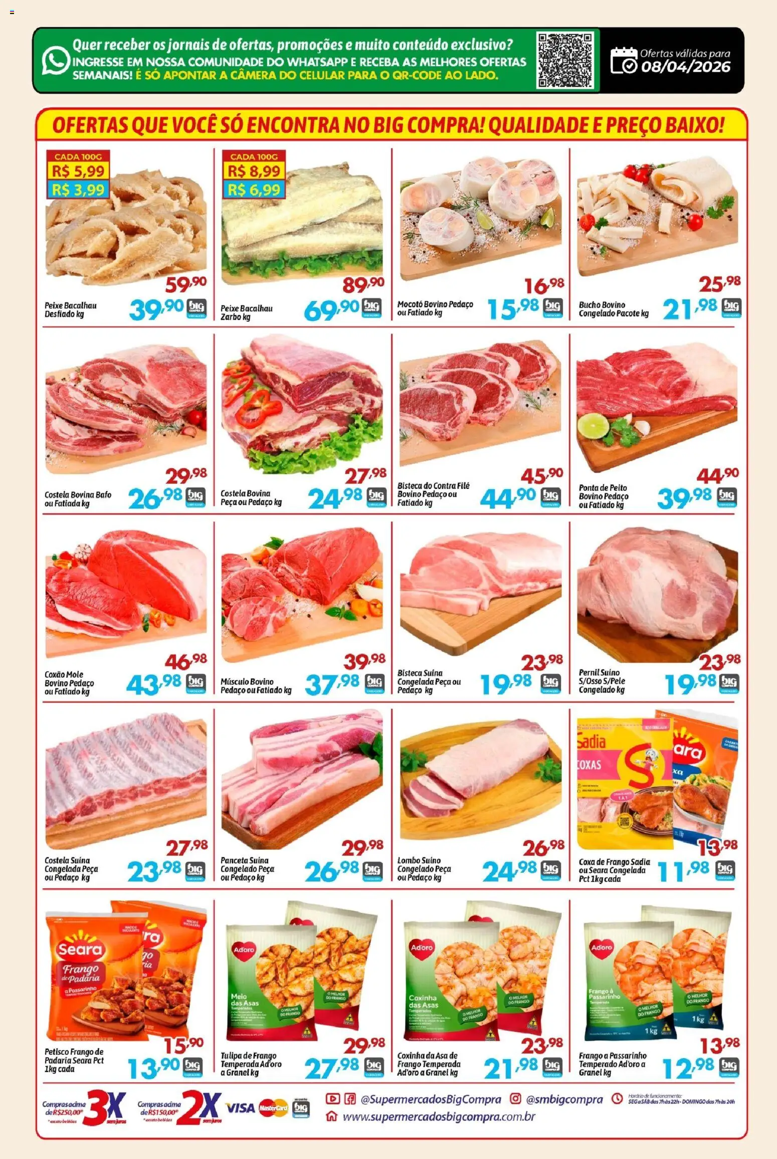 Big Compra Folheto - válido de 08.04.2026 | Página: 2 | Produtos: Celular, Contra filé, Peixe, Câmera