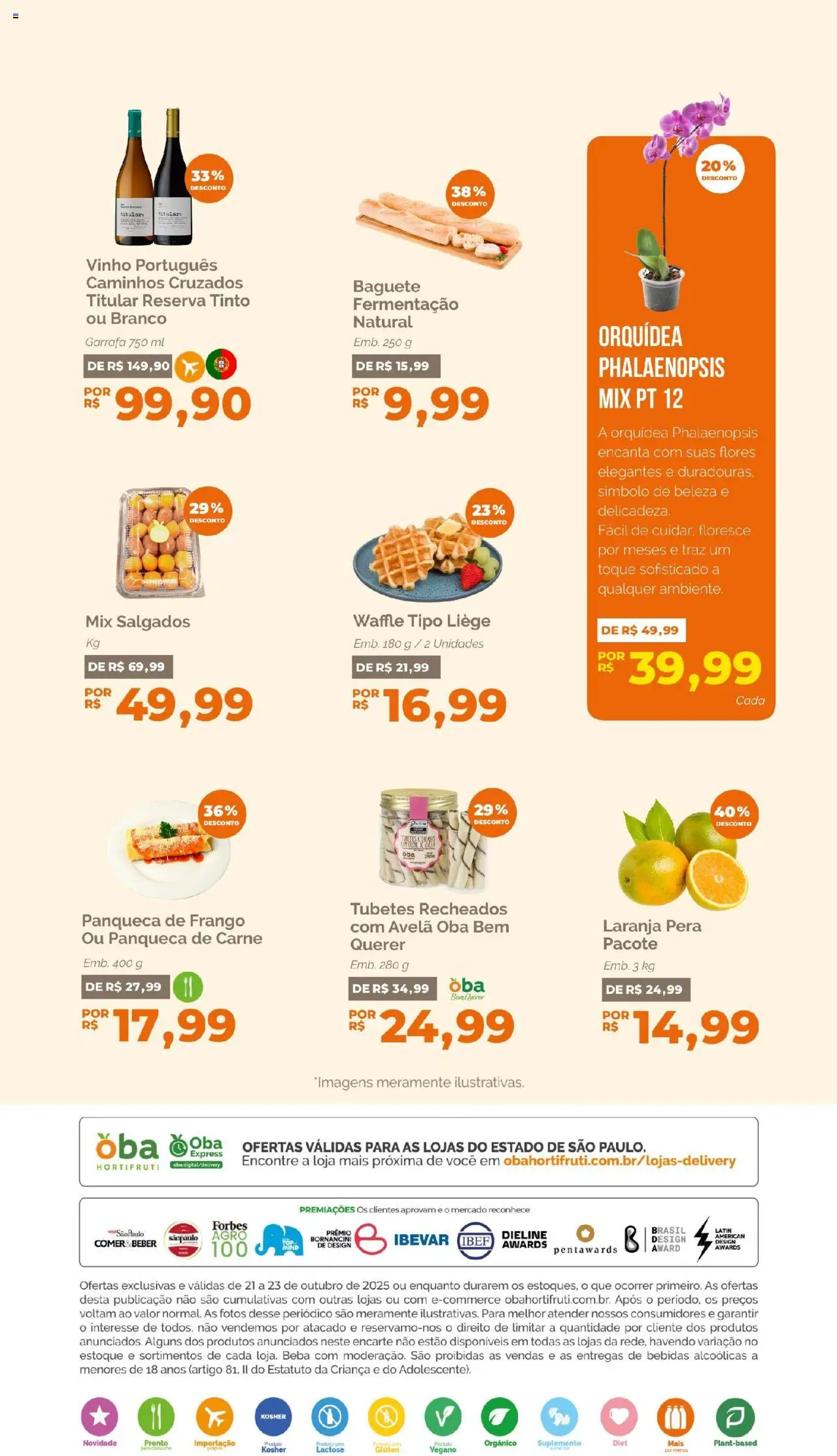 Oba Hortifruti Folheto - válido de 21.10.2025 | Página: 6 | Produtos: Pera, Flores, Carne, Avelã