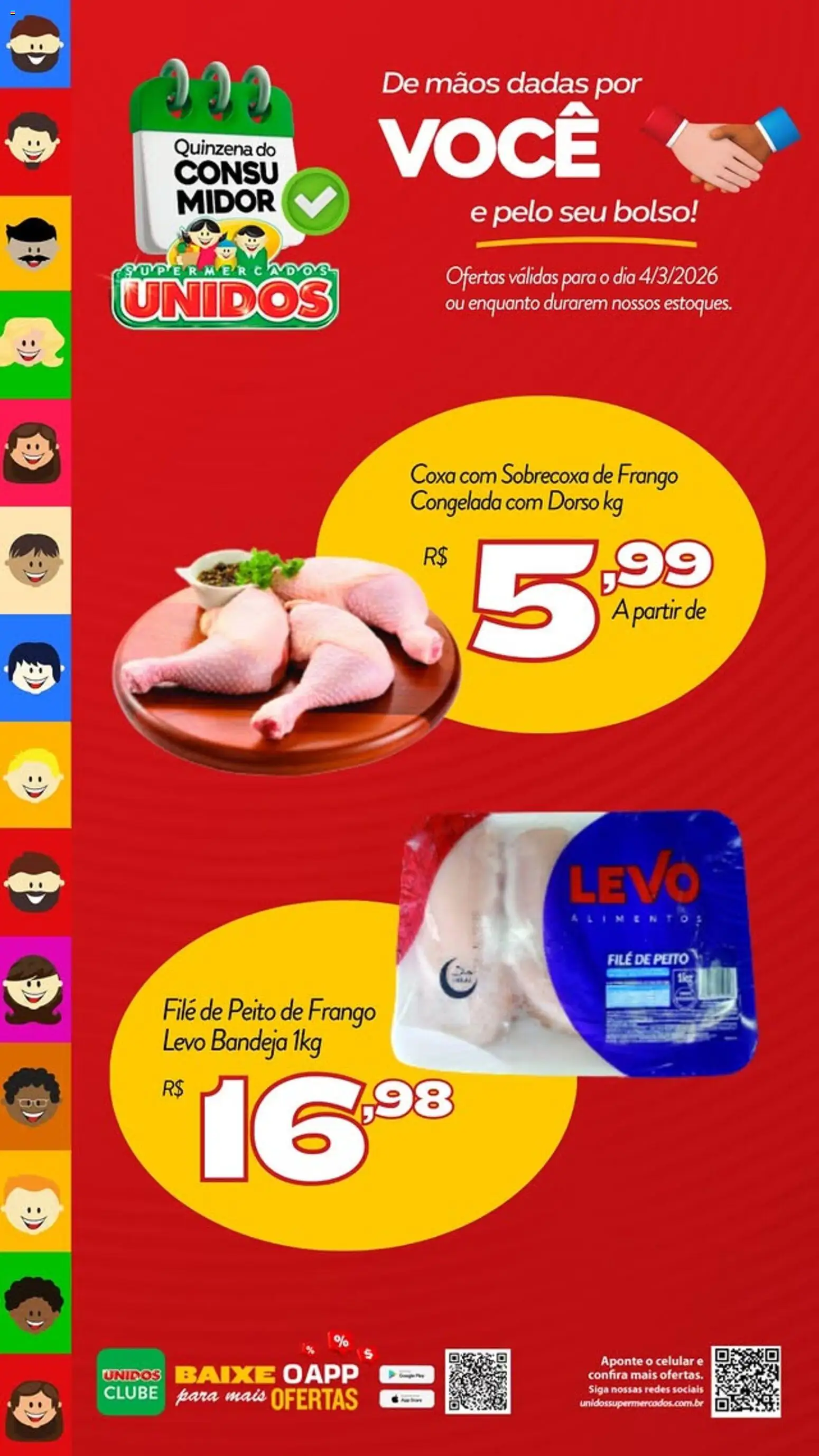 Supermercados Unidos Folheto - válido de 04.03.2026 | Página: 2 | Produtos: Celular, Bandeja, Frango, Peito de frango