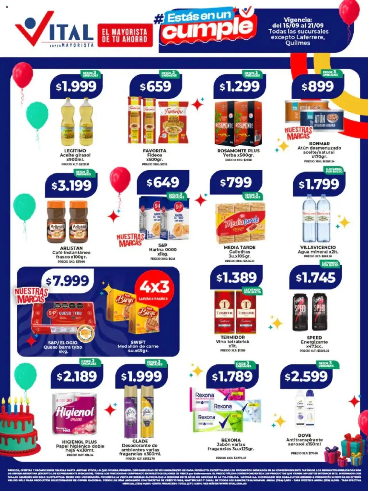Vital - Ofertas - Abasto │ válido desde el 15.09.2025 | Página: 1 | Productos: Galletitas, Yerba, Jabón, Vino