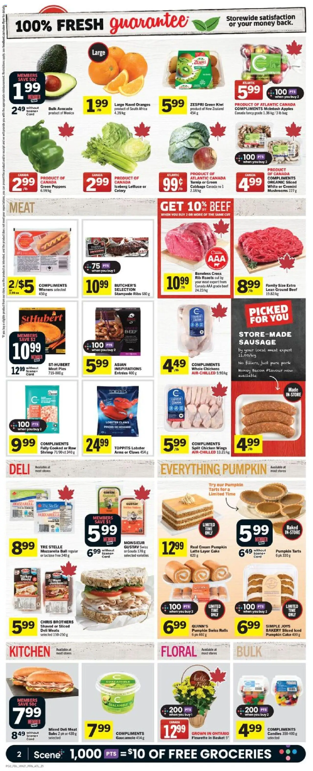 Foodland flyer valid from 18.09.2025 | Page: 3 | Products: Chicken wings, Pumpkin, Apples, Oranges
