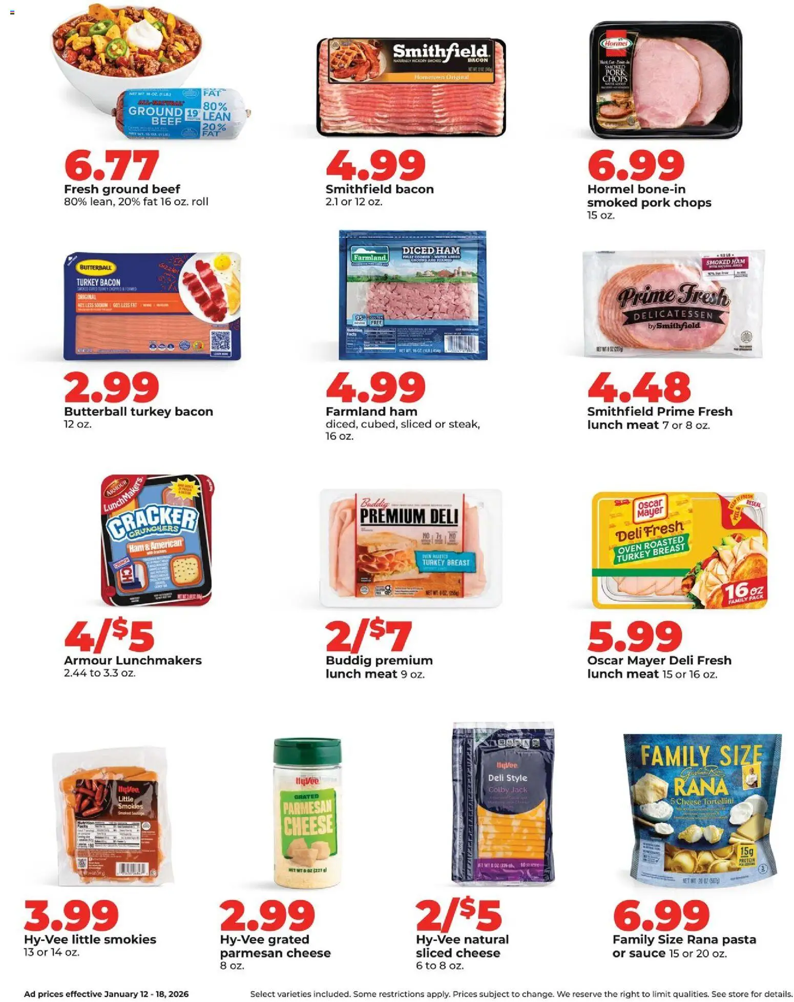 HyVee Weekly Ad - valid from 12.01.2026 | Page: 10 | Products: Ham, Beef, Water, Oven