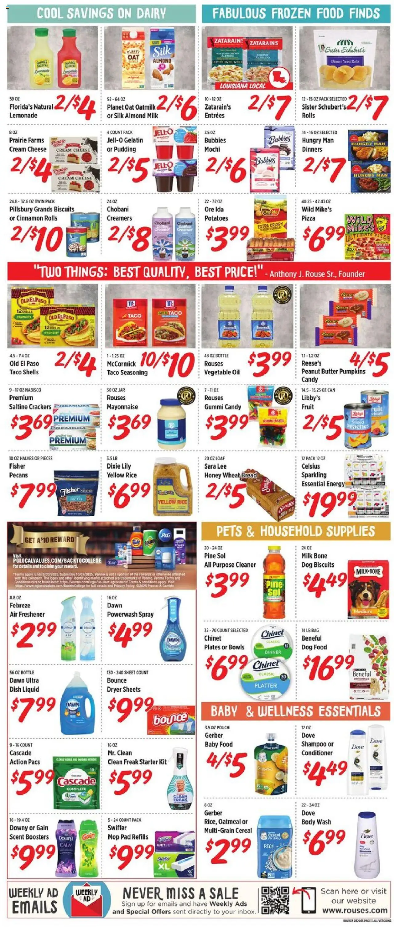 Rouses Weekly Ad - AL - valid from 20.08.2025 | Page: 6 | Products: Conditioner, Milk, Oil, Body Wash