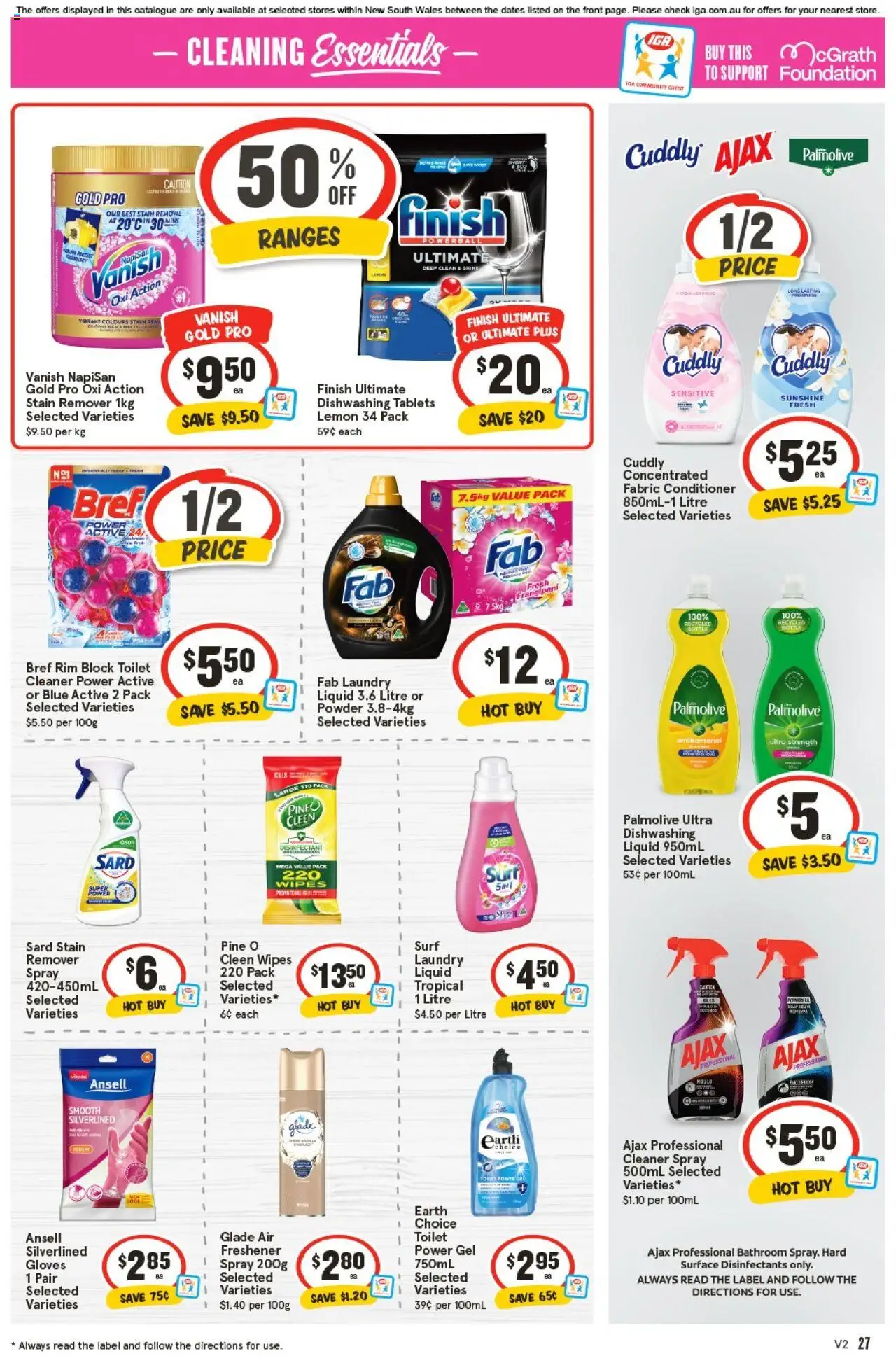 IGA catalogue - valid from 24.09.2025 | Page: 30 | Products: Toilet, Cleaner, Foundation, Laundry