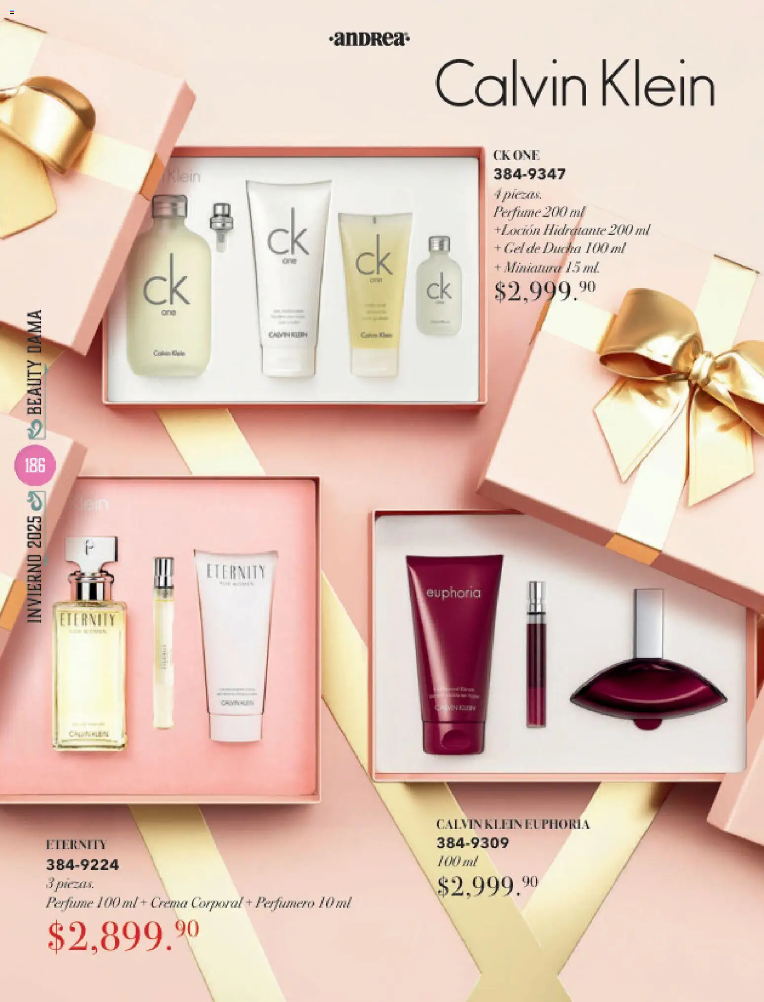 Nuevas ofertas de Andrea válidas en toda la República Mexicana desde el 26.11.2025. ¡Encuentra las mejores ofertas en Andrea catálogo Invierno! | Página: 186 | Productos: Loción, Perfume, Crema corporal, Gel de ducha