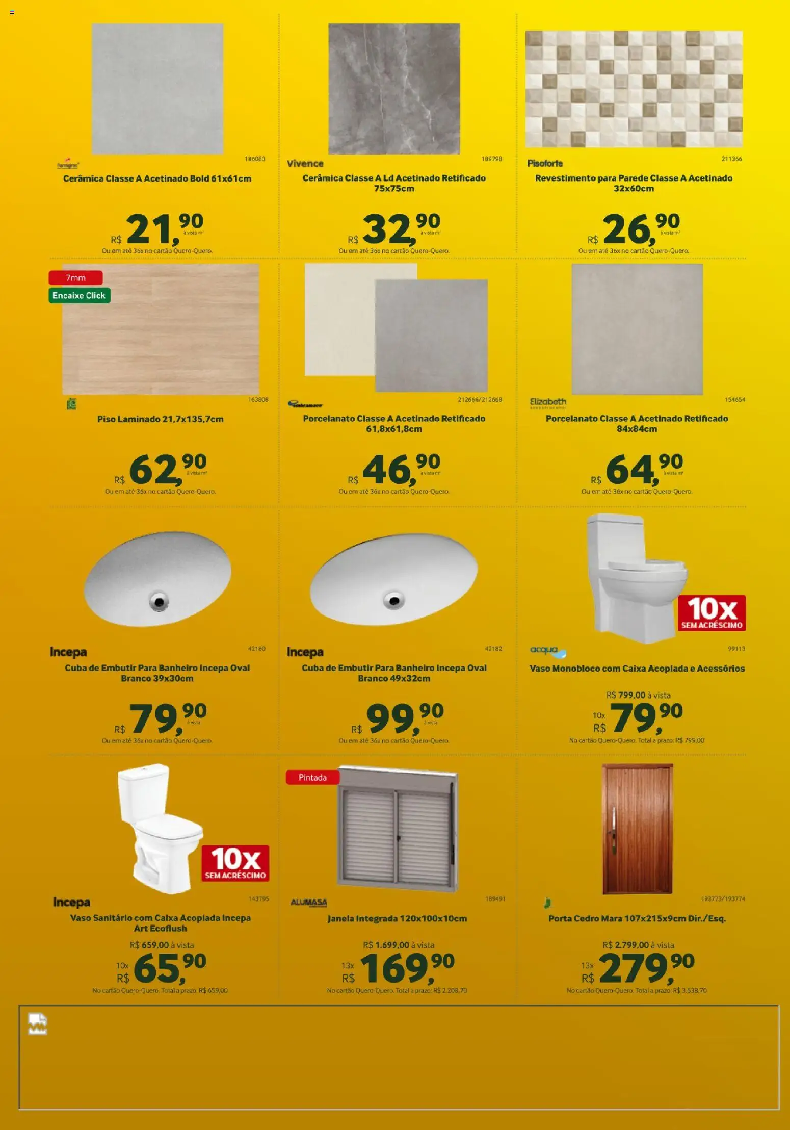 Lojas Quero-Quero Folheto - válido de 16.03.2026 | Página: 2 | Produtos: Piso, Janela, Piso laminado, Vaso