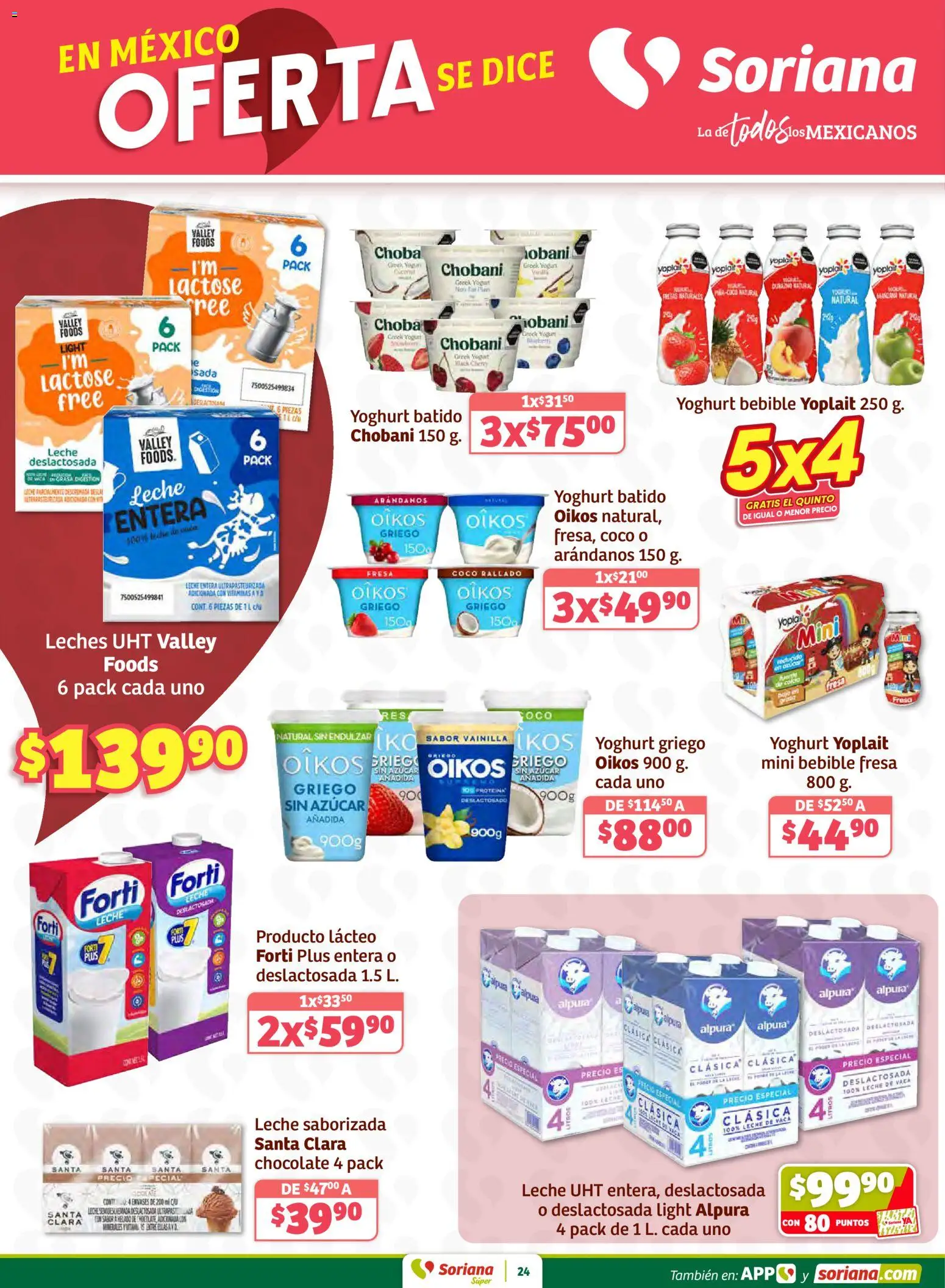 Nuevas ofertas de Soriana válidas en toda la República Mexicana desde el 26.02.2026. ¡Encuentra las mejores ofertas en Soriana - Preciazazaso Súper: Valle de México! | Página: 24 | Productos: Azúcar, Manzana, Chocolate, Helado