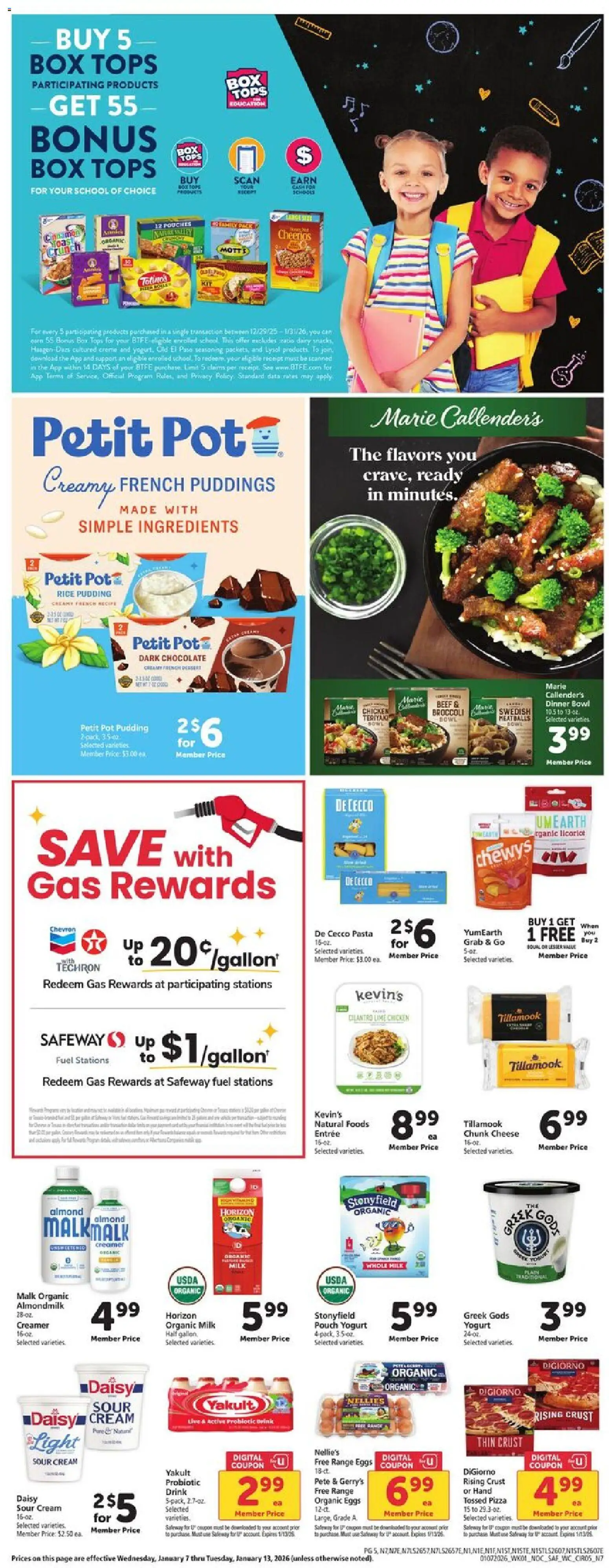 Safeway Weekly Ad - valid from 07.01.2026 | Page: 7 | Products: Broccoli, Cheese, Eggs, Cream