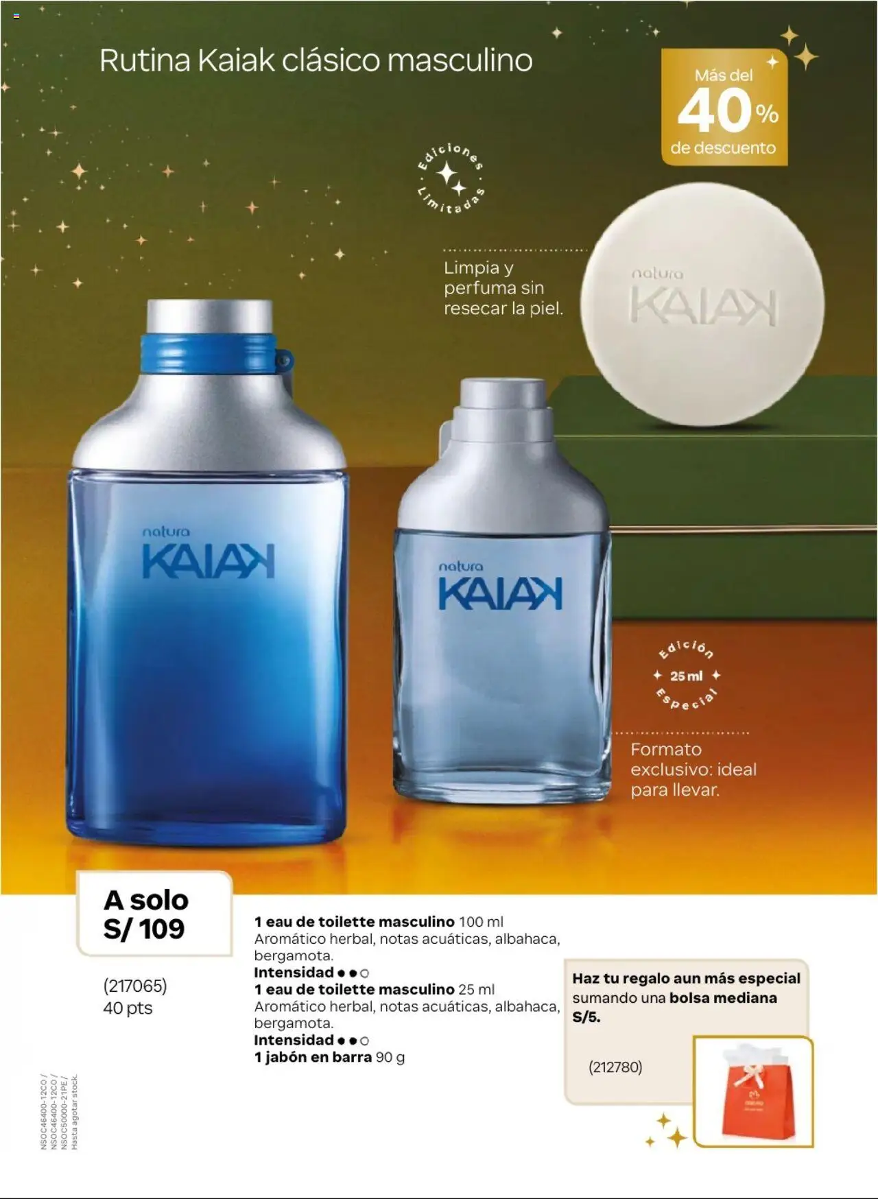 Catálogo Natura válido desde 03.10.2025 | Página: 14 | Productos: Jabón, Bolsa, EAU de Toilette