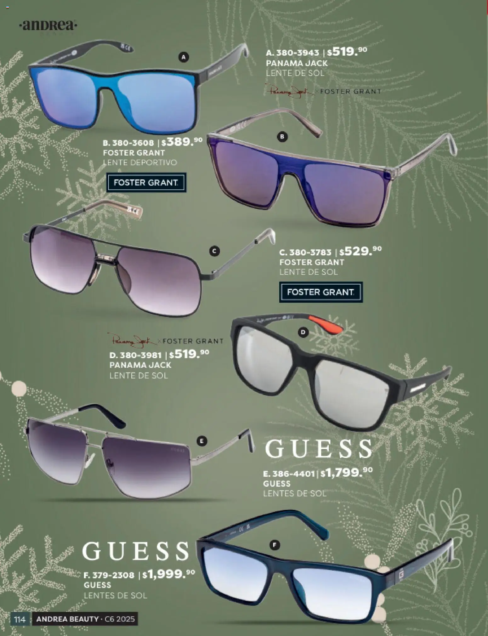 Nuevas ofertas de Andrea válidas en toda la República Mexicana desde el 31.10.2025. ¡Encuentra las mejores ofertas en Andrea catálogo Beauty! | Página: 114 | Productos: Lentes, Lentes de sol
