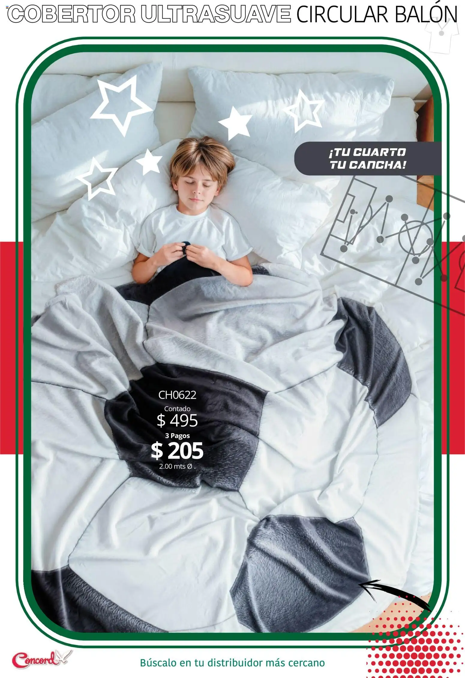 Nuevas ofertas de Colchas Concord válidas en toda la República Mexicana desde el 10.04.2026. ¡Encuentra las mejores ofertas en Colchas Concord catálogo Mundialista! | Página: 6 | Productos: Cobertor