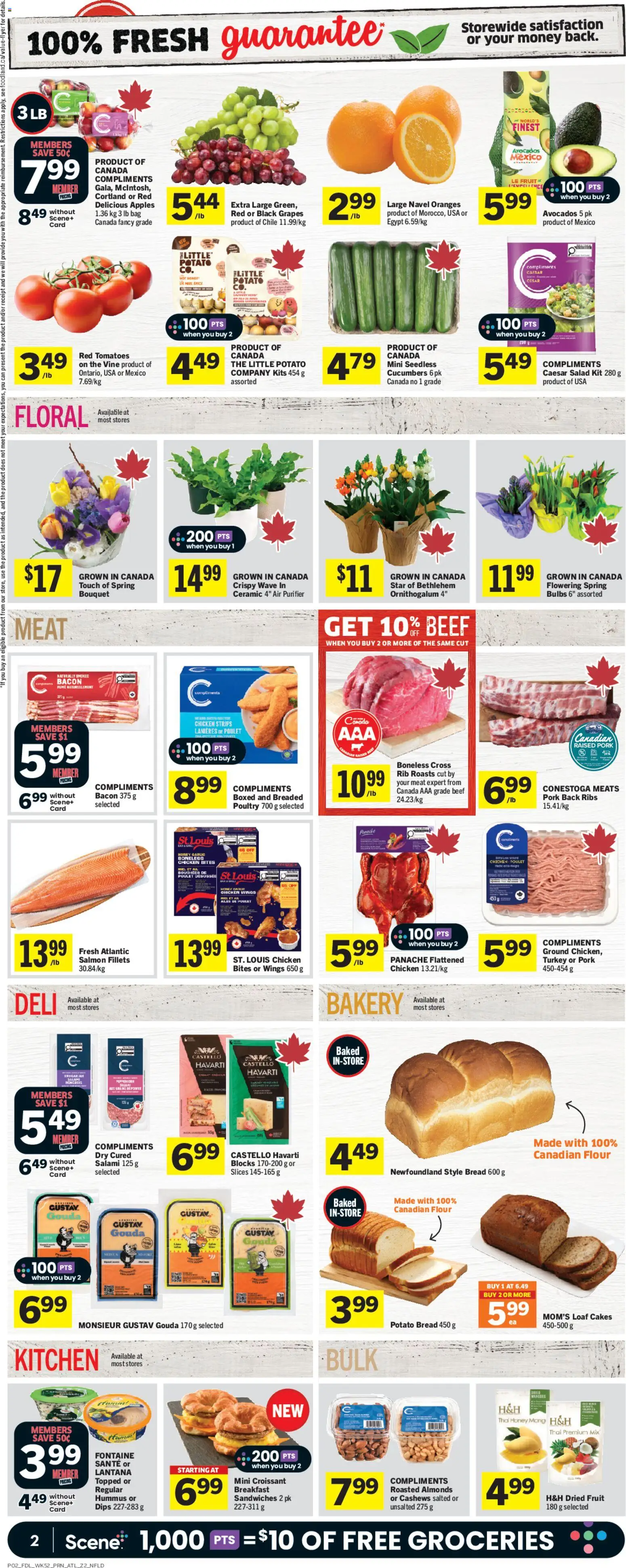 Foodland flyer valid from 23.04.2026 | Page: 3 | Products: Cucumbers, Chicken wings, Chicken, Apples