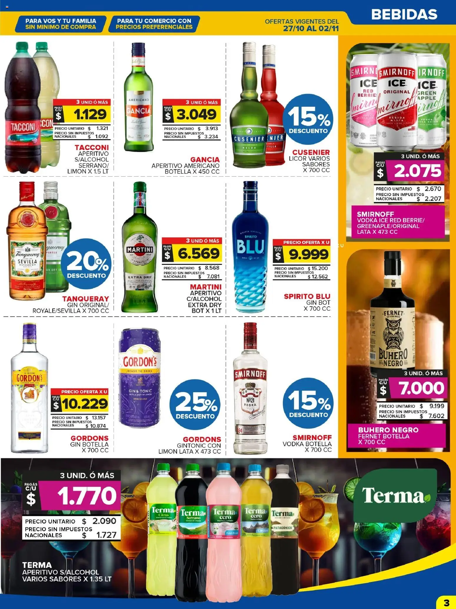 Carrefour Maxi - Catálogo - Chubut │ válido desde el 27.10.2025 | Página: 3 | Productos: Vodka, Botella, Fernet, Limón