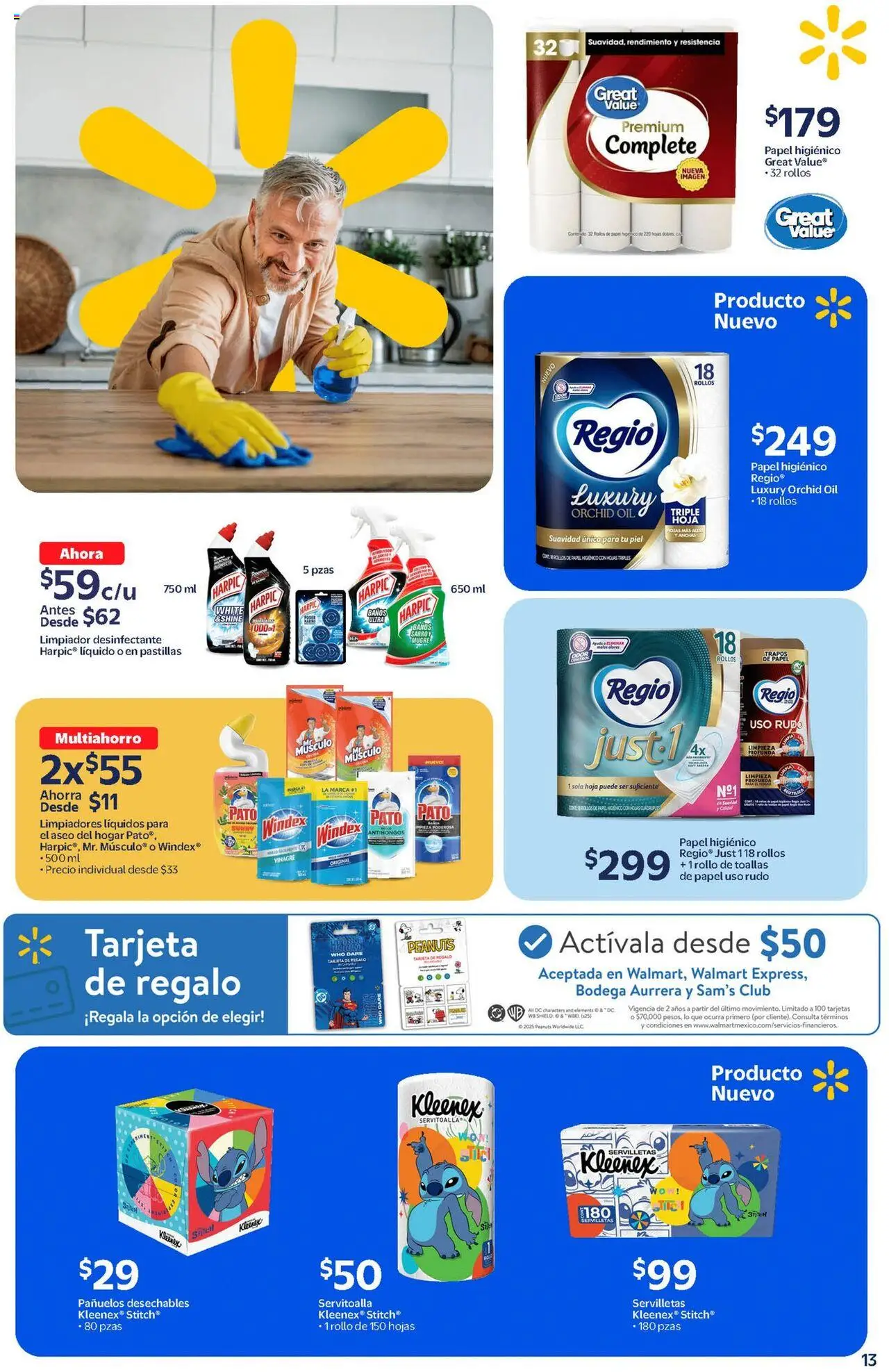 Nuevas ofertas de Walmart válidas en toda la República Mexicana desde el 17.09.2025. ¡Encuentra las mejores ofertas en Walmart - Folleto! | Página: 12 | Productos: Pala, Limpiador, Desinfectante, Papel higiénico