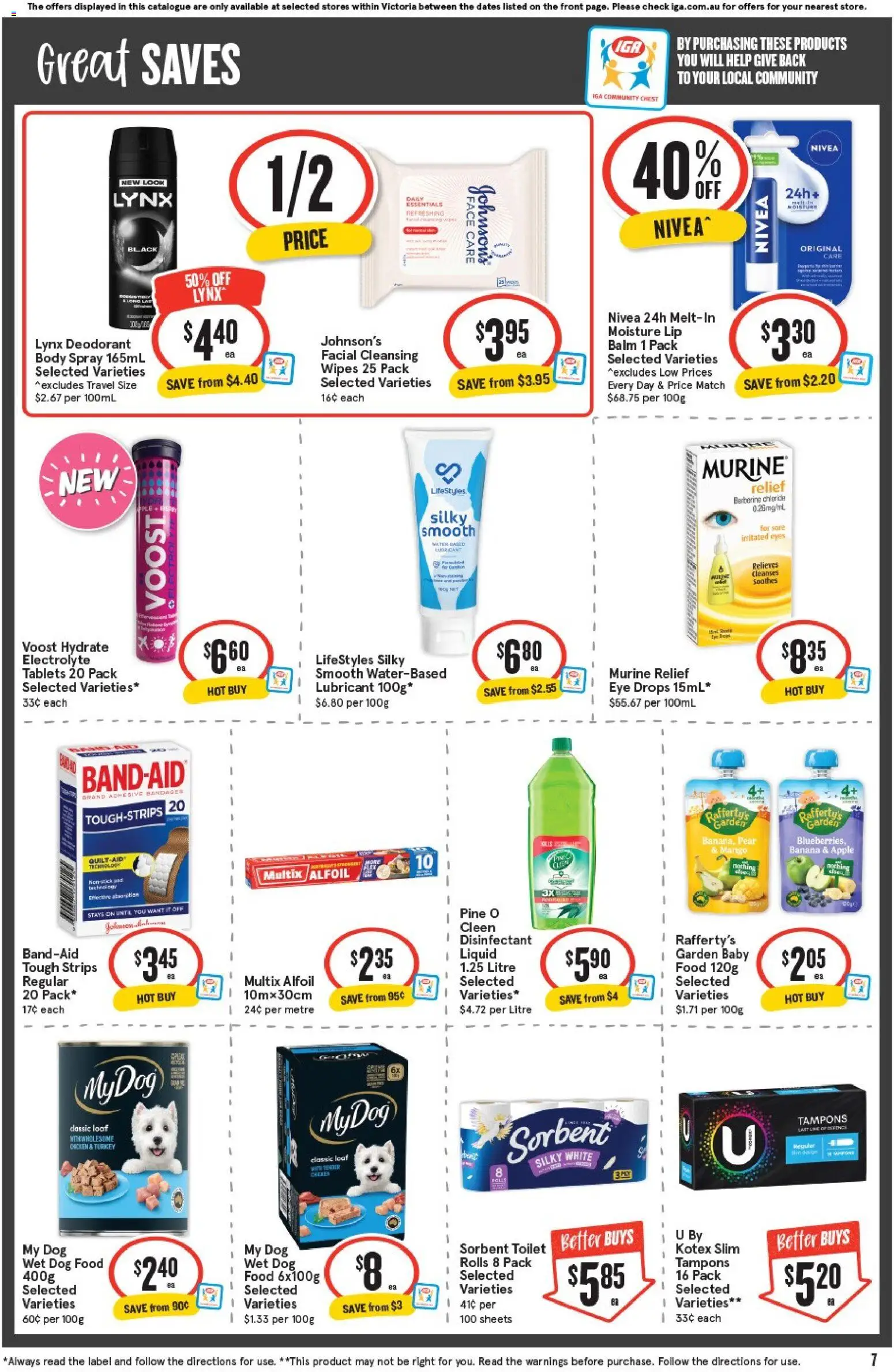 IGA catalogue - valid from 04.02.2026 | Page: 7 | Products: Turkey, Pear, Lubricant, Tampons