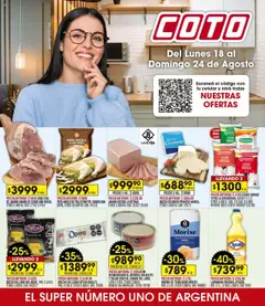 Vista previa Coto ofertas válido desde el 18.08.2025