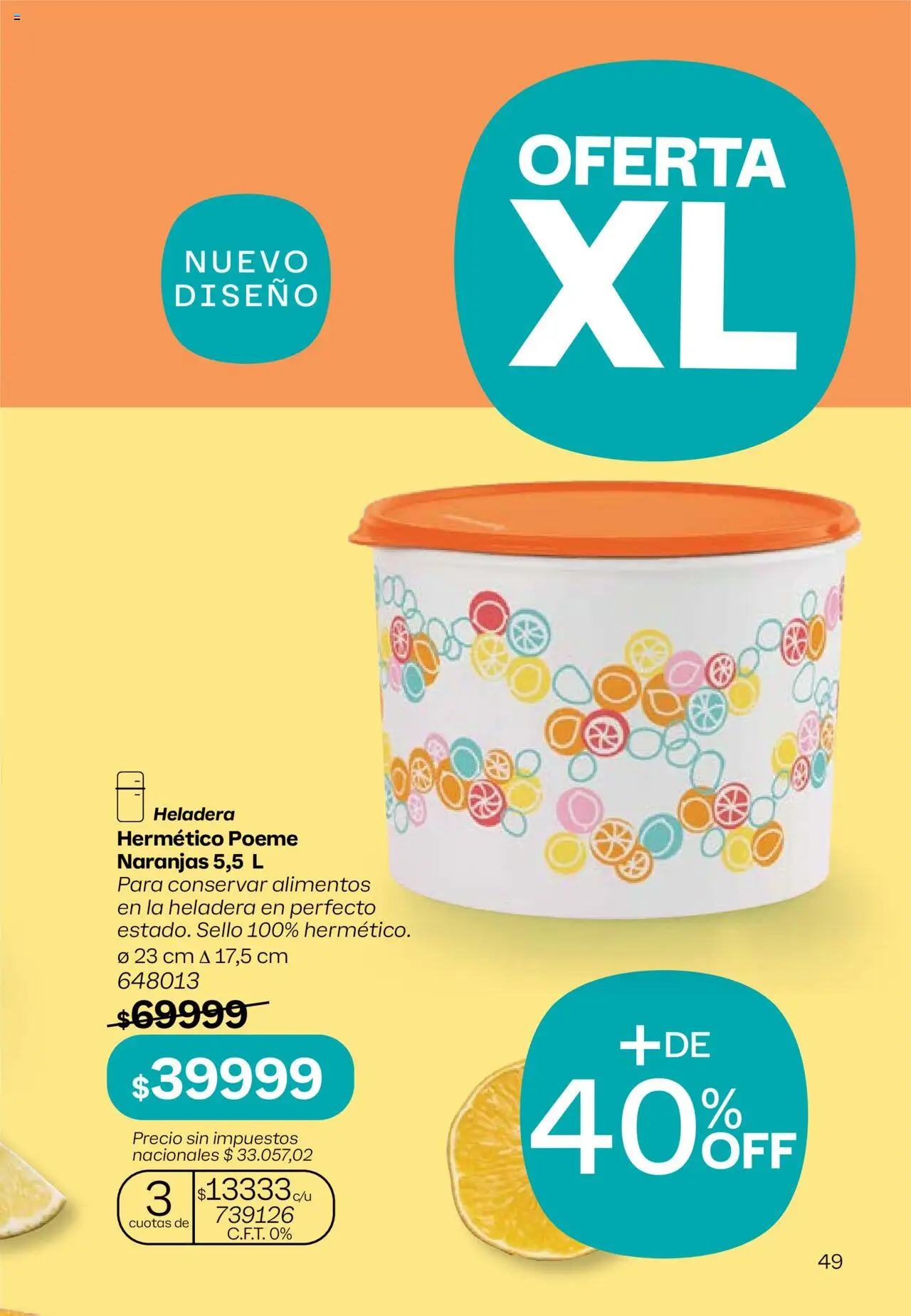Tupperware Folleto │ válido desde el 08.09.2025 | Página: 50 | Productos: Heladera, Naranjas