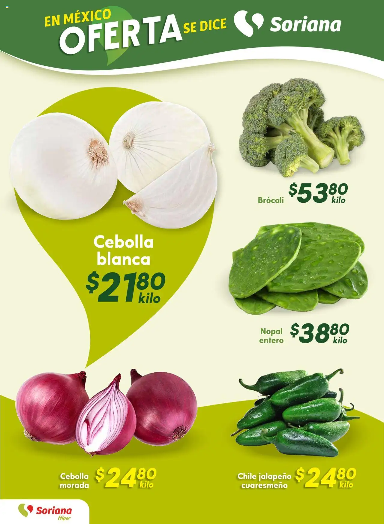 Nuevas ofertas de Soriana válidas en toda la República Mexicana desde el 01.08.2025. ¡Encuentra las mejores ofertas en Soriana - Folleto! | Página: 8 | Productos: Cebolla, Brocoli