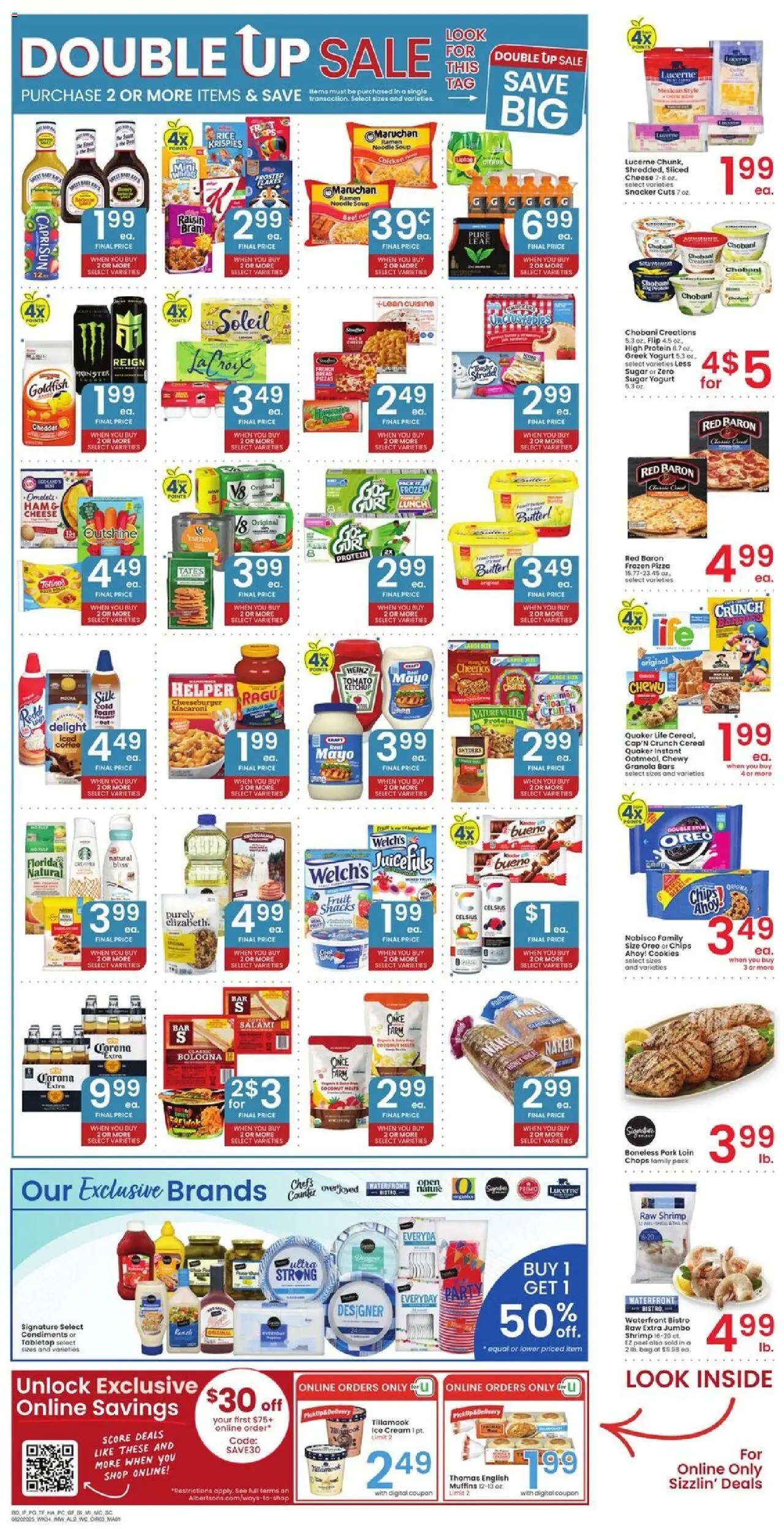 Albertsons Weekly Ad - valid from 20.08.2025 | Page: 2 | Products: Coffee, Pork, Cream, Ice cream