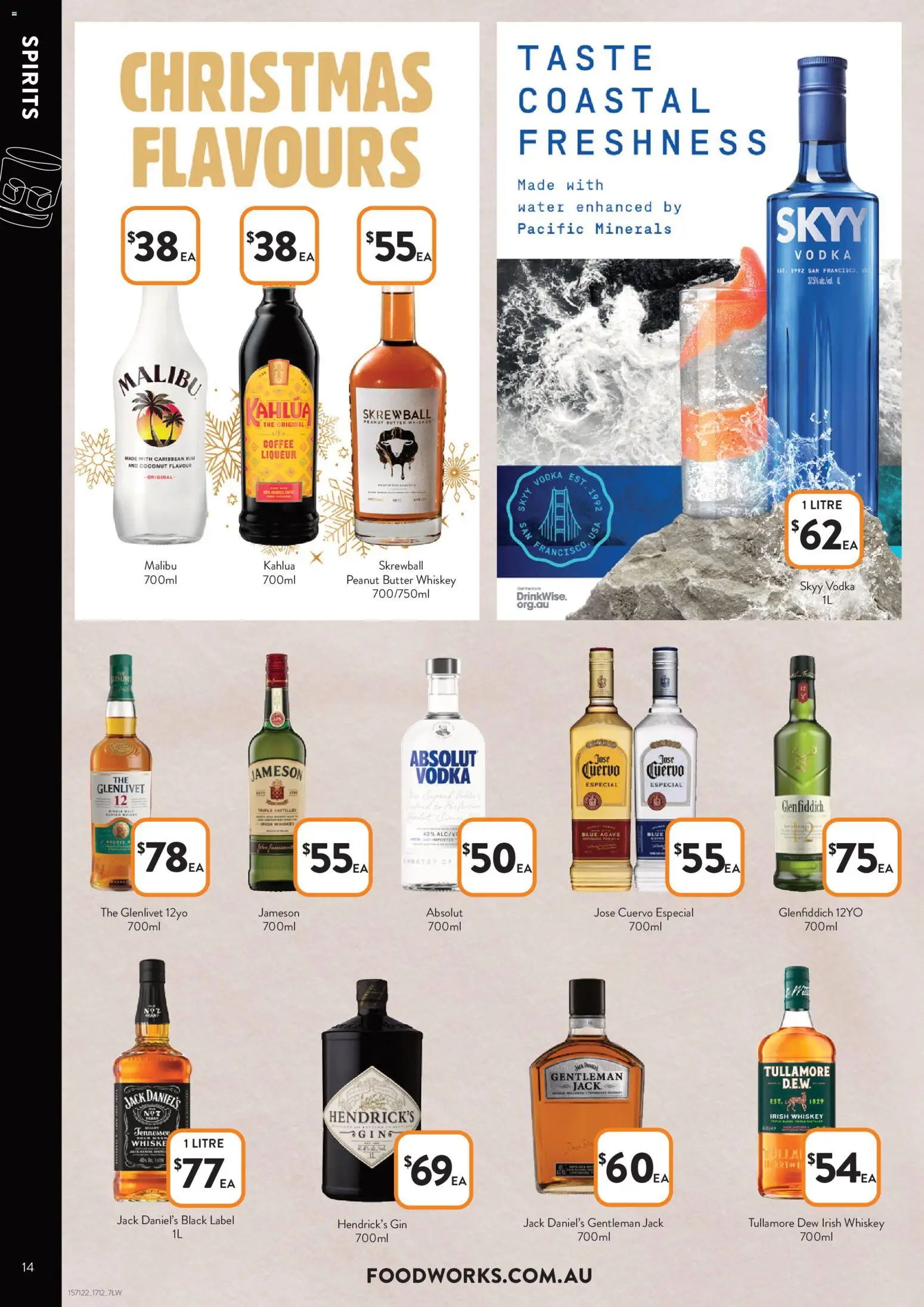 Foodworks catalogue - valid from 24.12.2025 | Page: 14 | Products: Butter, Gin, Vodka, Whiskey