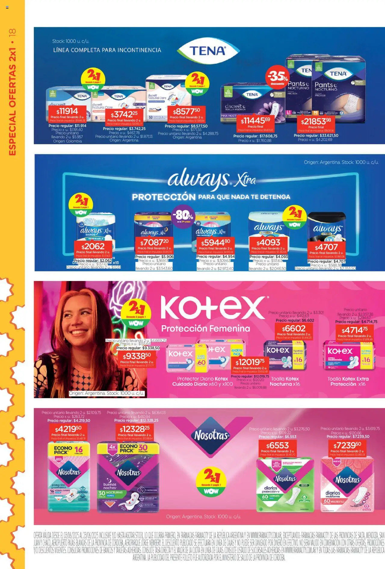 Farmacity catálogo │ válido desde el 03.06.2025 | Página: 18 | Productos: Toalla, Sal, Sales, Té