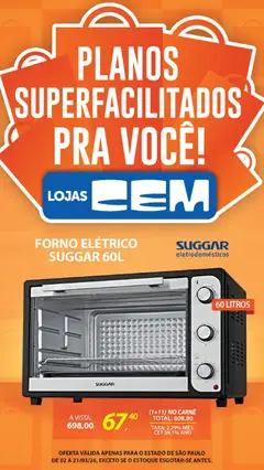 Lojas Cem - Ofertas atuais - Pré-Visualização do folheto da loja Lojas Cem, válido de 02.03.2026 | Página: 47 | Produtos: Forno, Forno elétrico, Carne, Eletrodomésticos