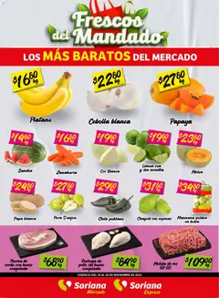 Vista previa de Soriana - Frescos del Mandado Mercado: Coah, Chih y Dur, nuevo folleto de la tienda, válido en México a partir del 18.11.2025