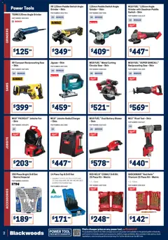 Preview of Black Woods Catalogue  - valid from 09.02.2026 | Page: 2 | Products: Battery, Saw, Tap, Fan