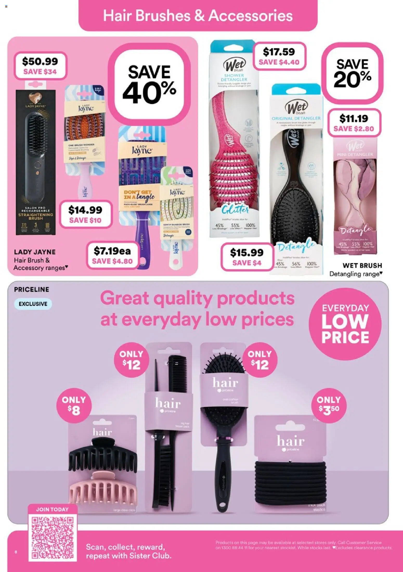 Priceline Pharmacy catalogue - valid from 22.01.2026 | Page: 8 | Products: Shower, Brush, Accessories