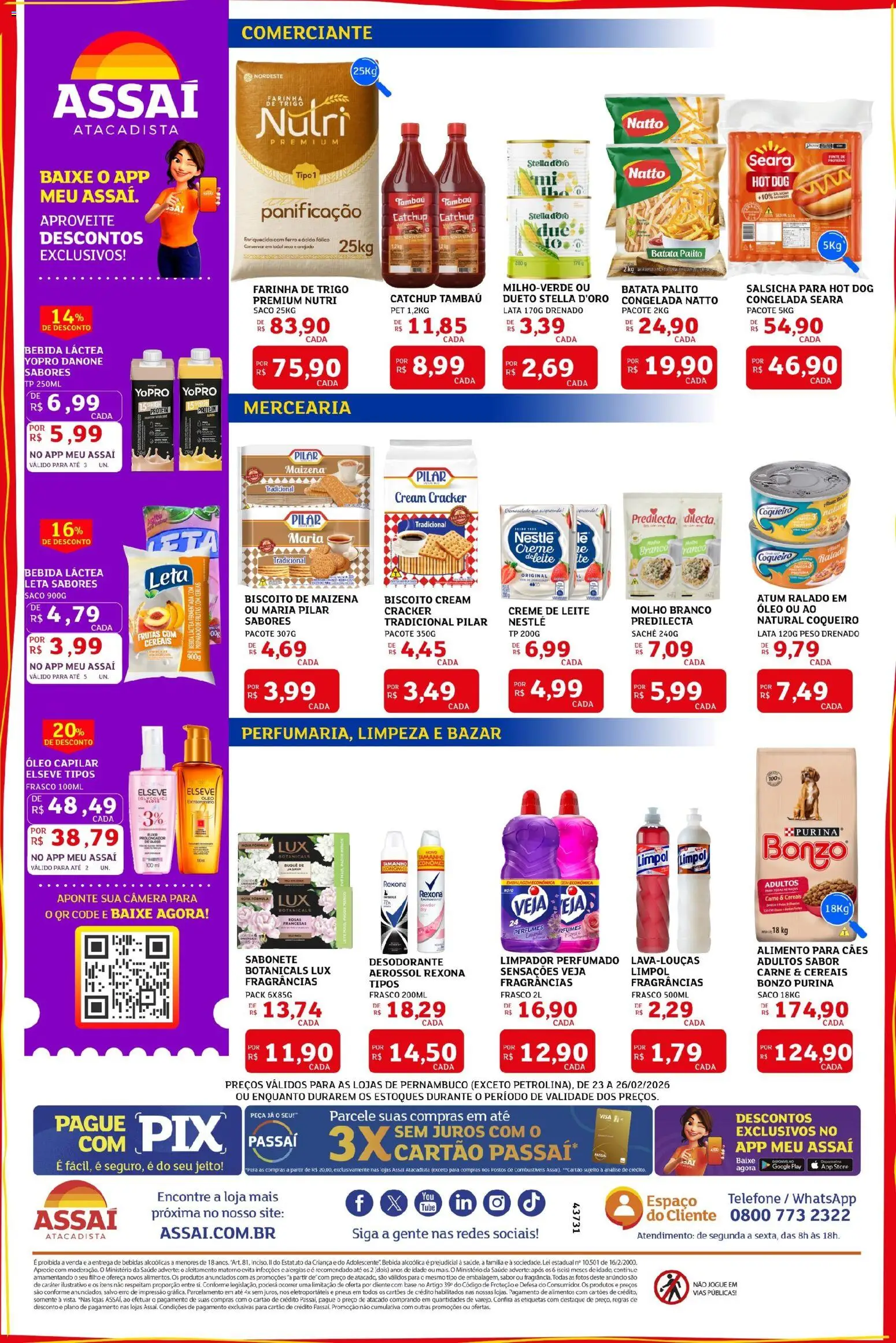 Assaí Atacadista Folheto - válido de 23.02.2026 | Página: 2 | Produtos: Desodorante, Pneus, Creme, Perfumes
