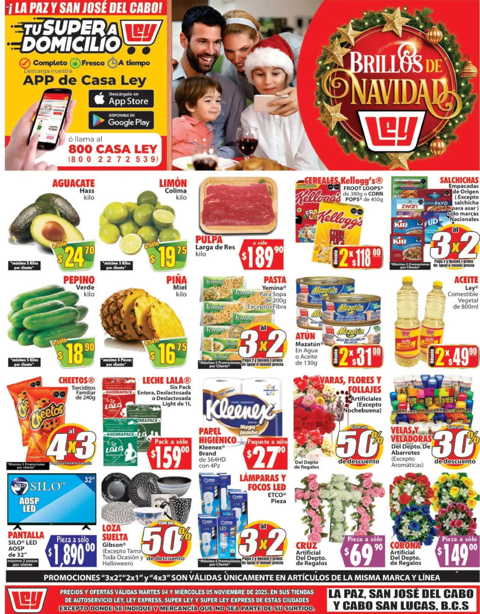 Nuevas ofertas de Casa Ley válidas en toda la República Mexicana desde el 04.11.2025. ¡Encuentra las mejores ofertas en Casa Ley folleto Autoservicio! | Página: 1 | Productos: Sopa, Leche, Cereales, Pasta