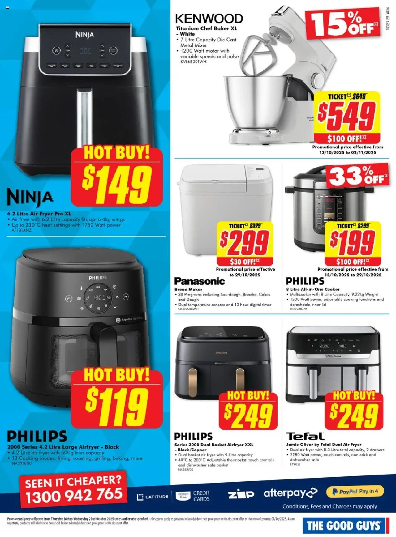 The Good Guys catalogue - valid from 15.10.2025 | Page: 11 | Products: Basket, Bread maker, Safe, Dishwasher