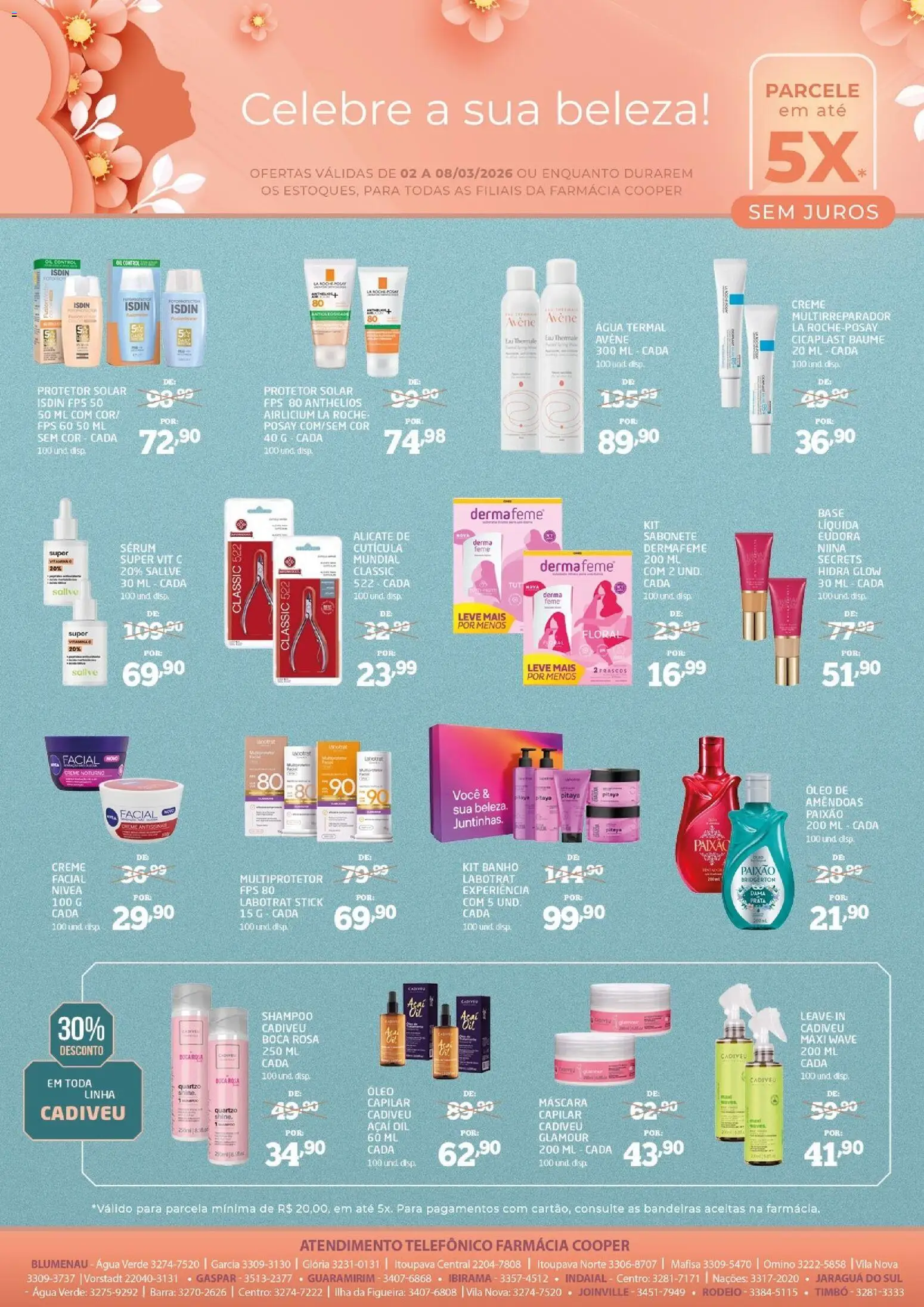 Cooper Folheto - válido de 02.03.2026 | Página: 2 | Produtos: Protetor solar, Óleo, Amêndoas, Água termal