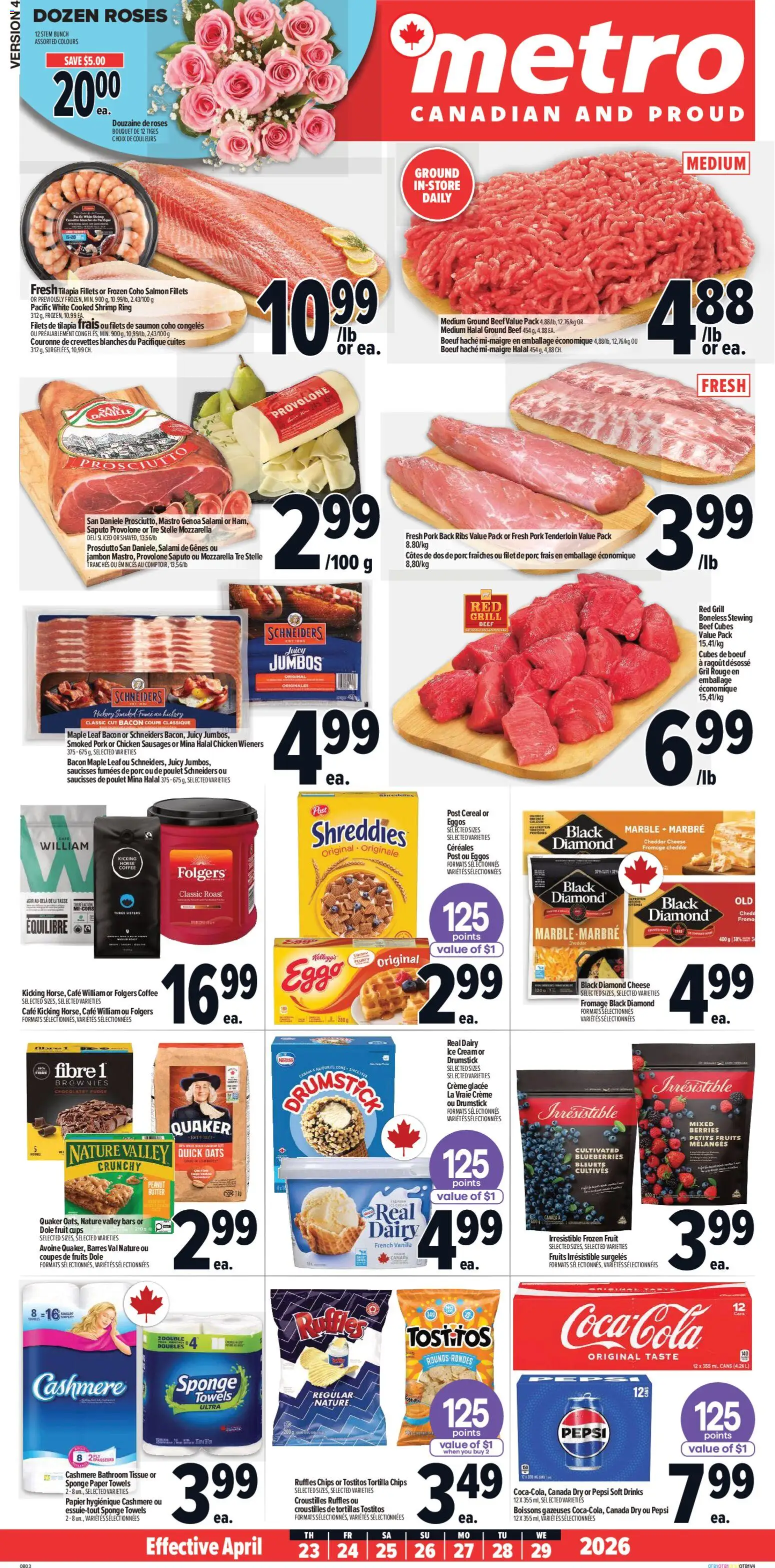 Metro flyer valid from 23.04.2026 | Page: 2 | Products: Cream, Ice cream, Grill, Chicken