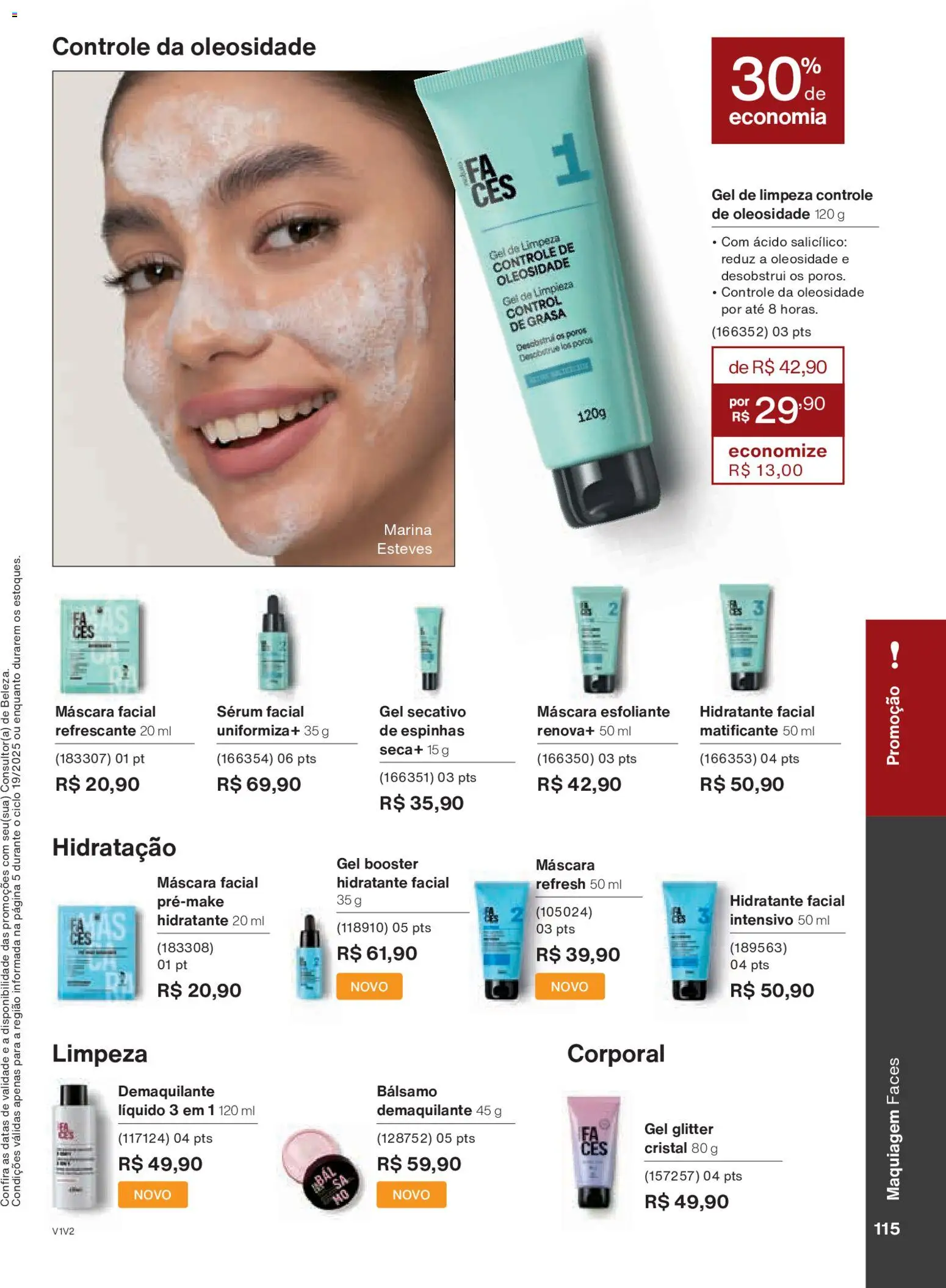 Natura Folheto - válido de 26.11.2025 | Página: 115 | Produtos: Maquiagem, Máscara facial, Sérum, Demaquilante