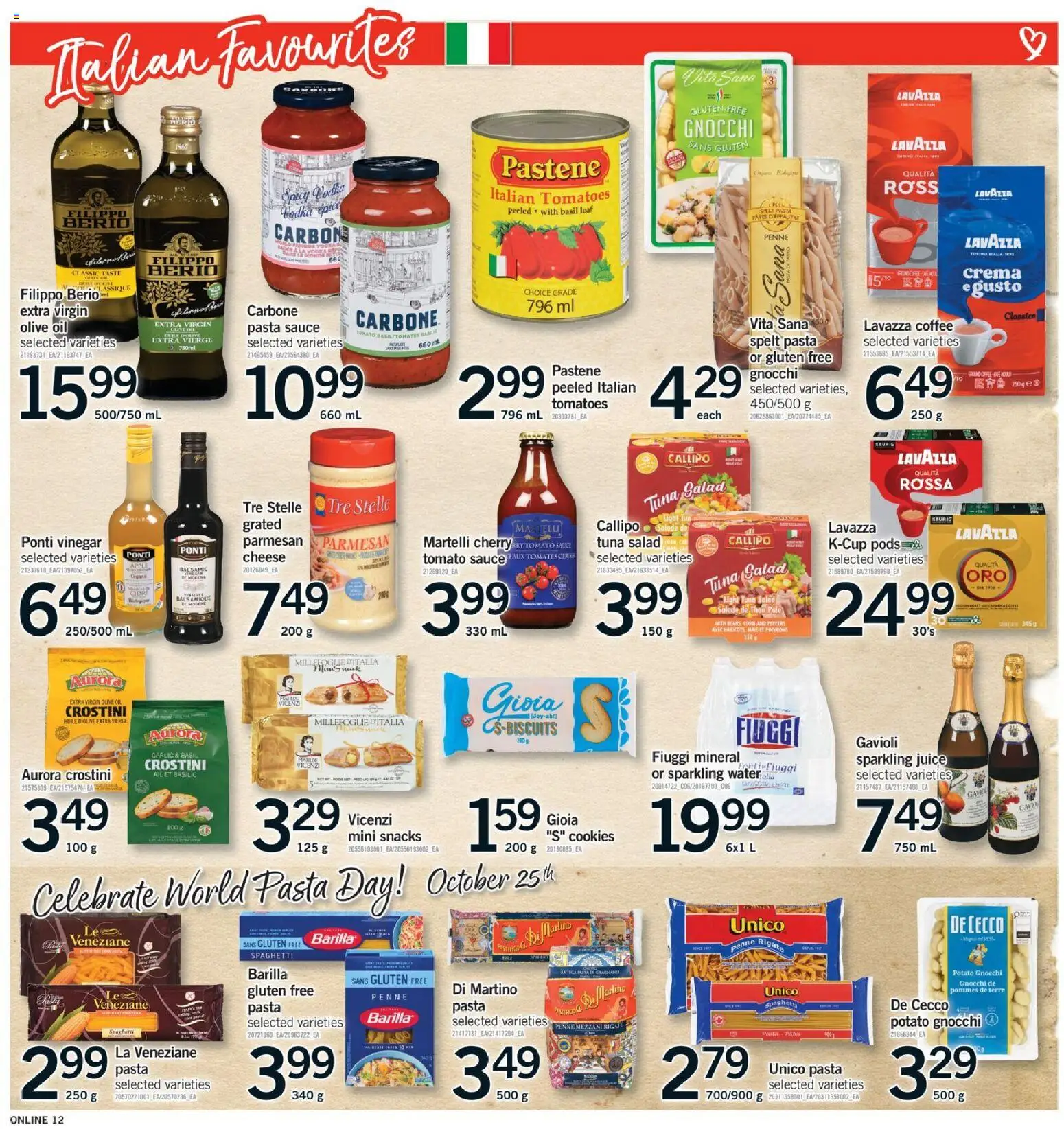 Fortinos flyer valid from 23.10.2025 | Page: 12 | Products: Cookies, Vodka, Cheese, Tomatoes