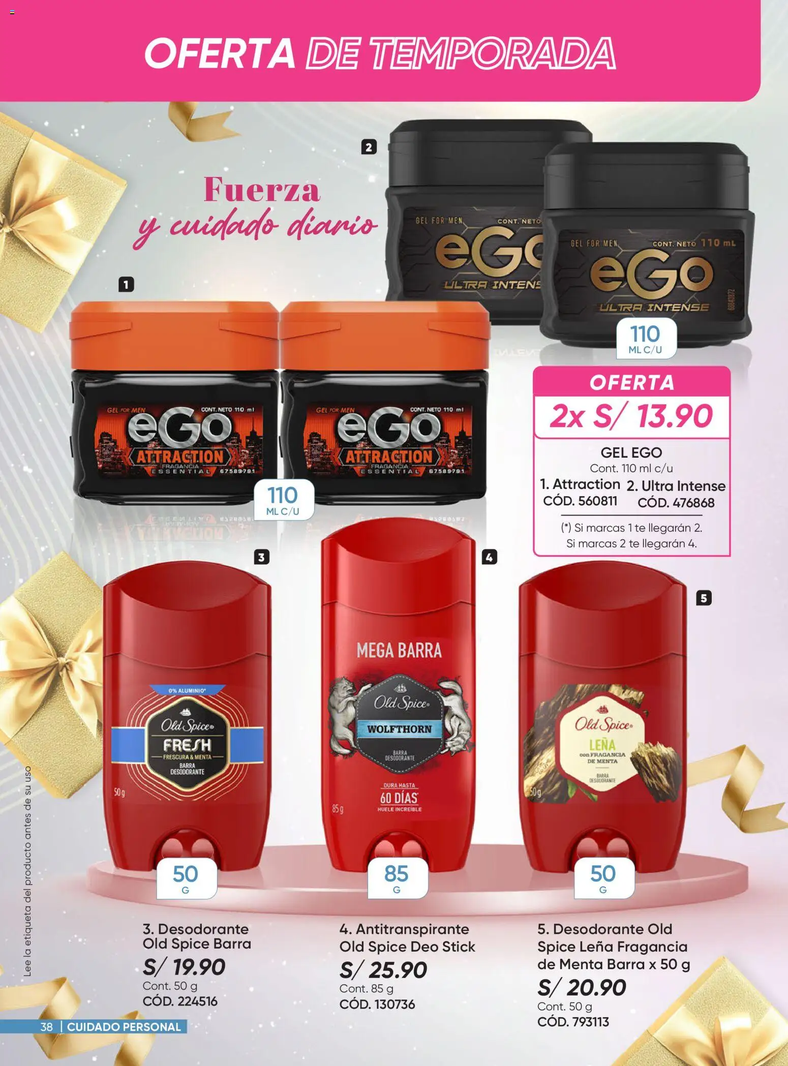 Catálogo Azzorti válido desde 03.11.2025 | Página: 38 | Productos: Desodorante, Antitranspirante, Té, Fragancia