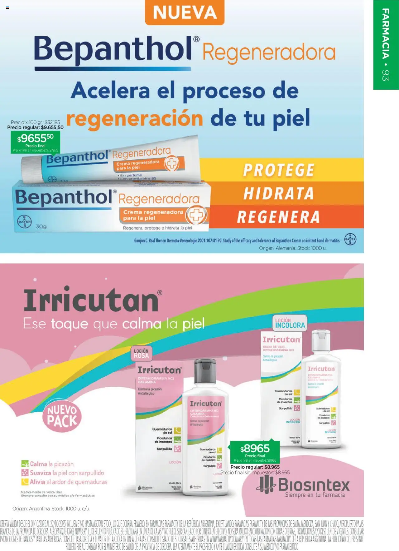 Farmacity catálogo │ válido desde el 01.10.2025 | Página: 93 | Productos: Banco, Perfume, Sal, Crema