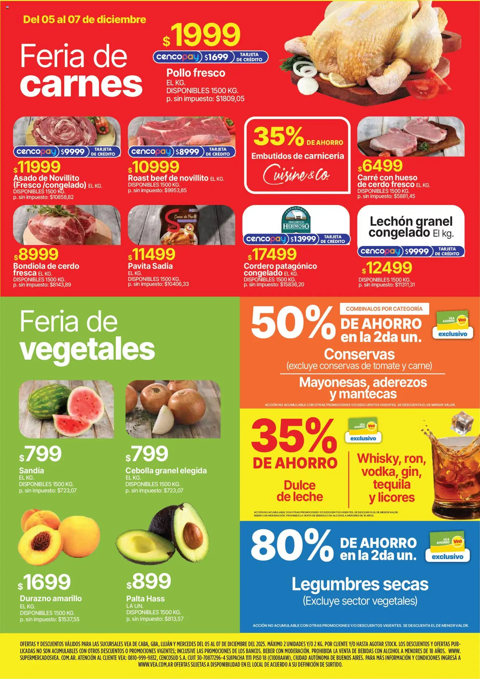 Vea ofertas │ válido desde el 05.12.2025 | Página: 3 | Productos: Pollo, Durazno, Palta, Cerdo